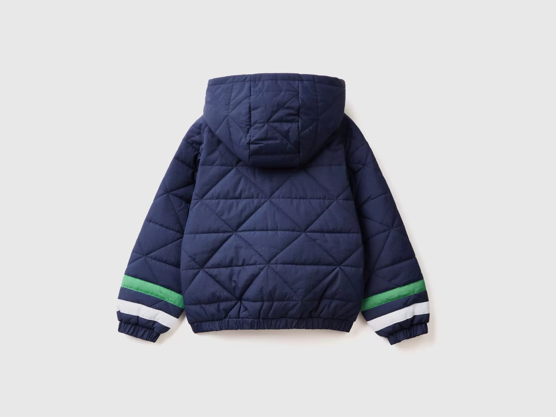 Benetton Bomber Imbottito In Nylon Blu Scuro Fashion