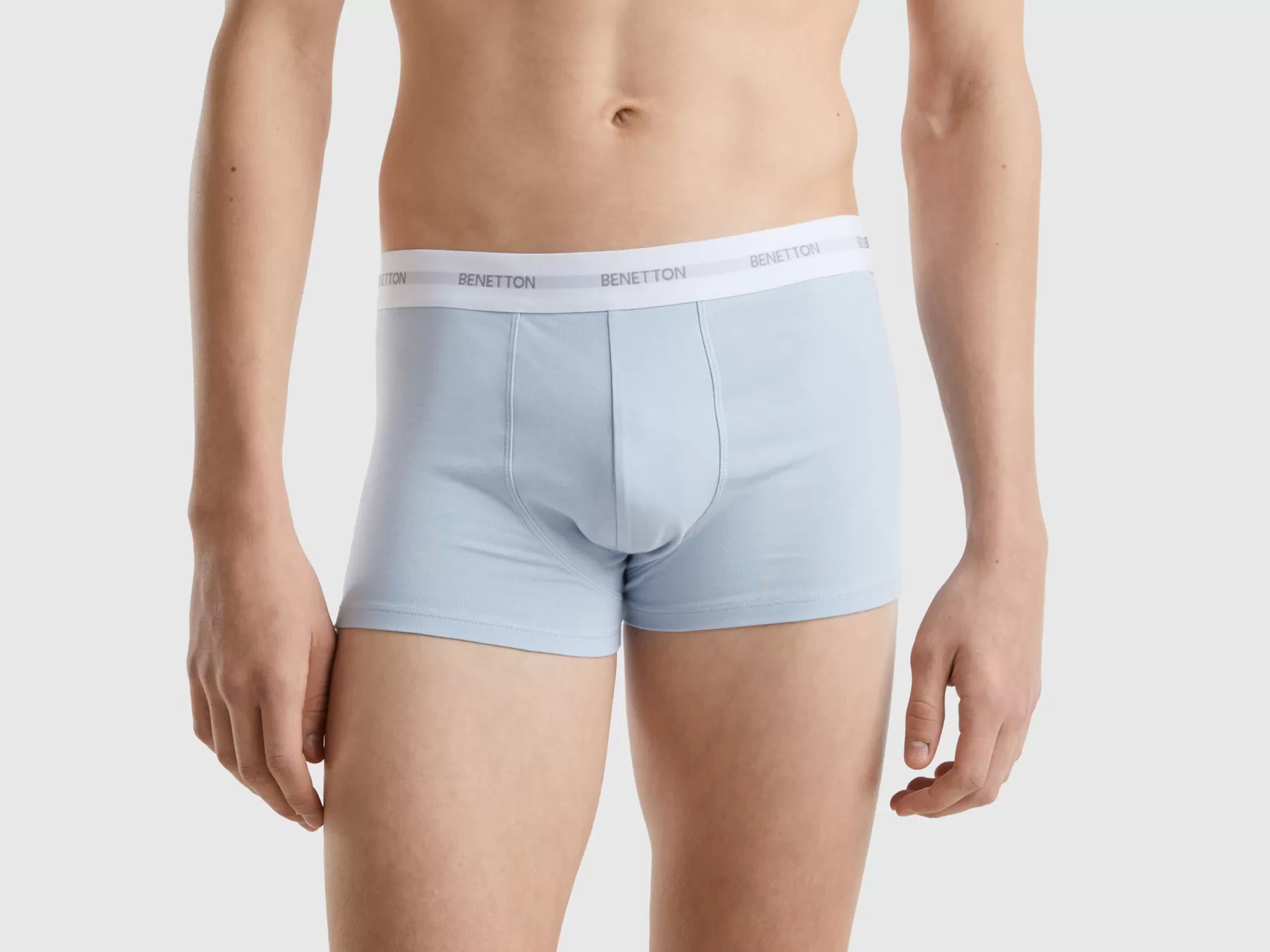 Benetton Boxer Celesti In Cotone Bio Stretch Celeste Flash Sale