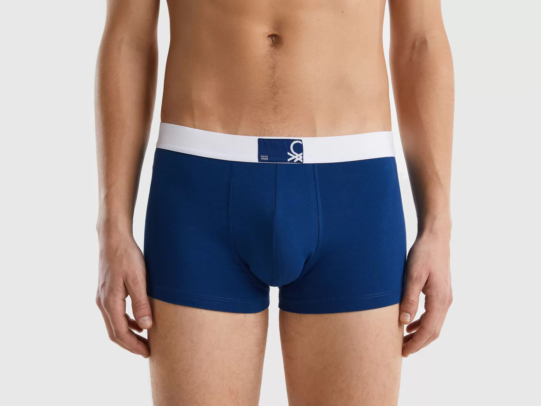 Benetton Boxer In Cotone Bio Elasticizzato Blu Scuro Shop