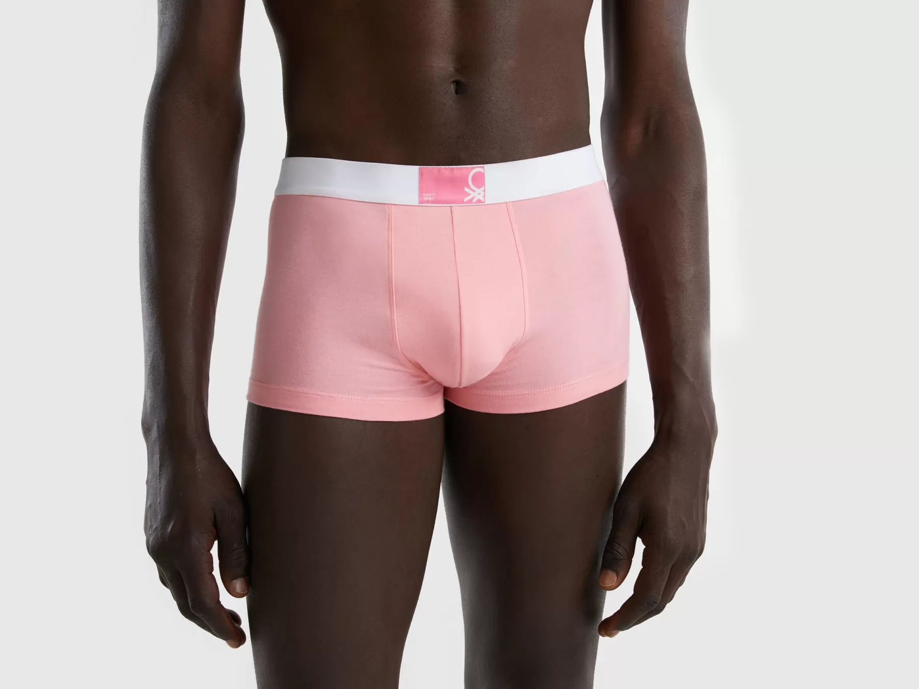 Benetton Boxer In Cotone Bio Elasticizzato Rosa Outlet