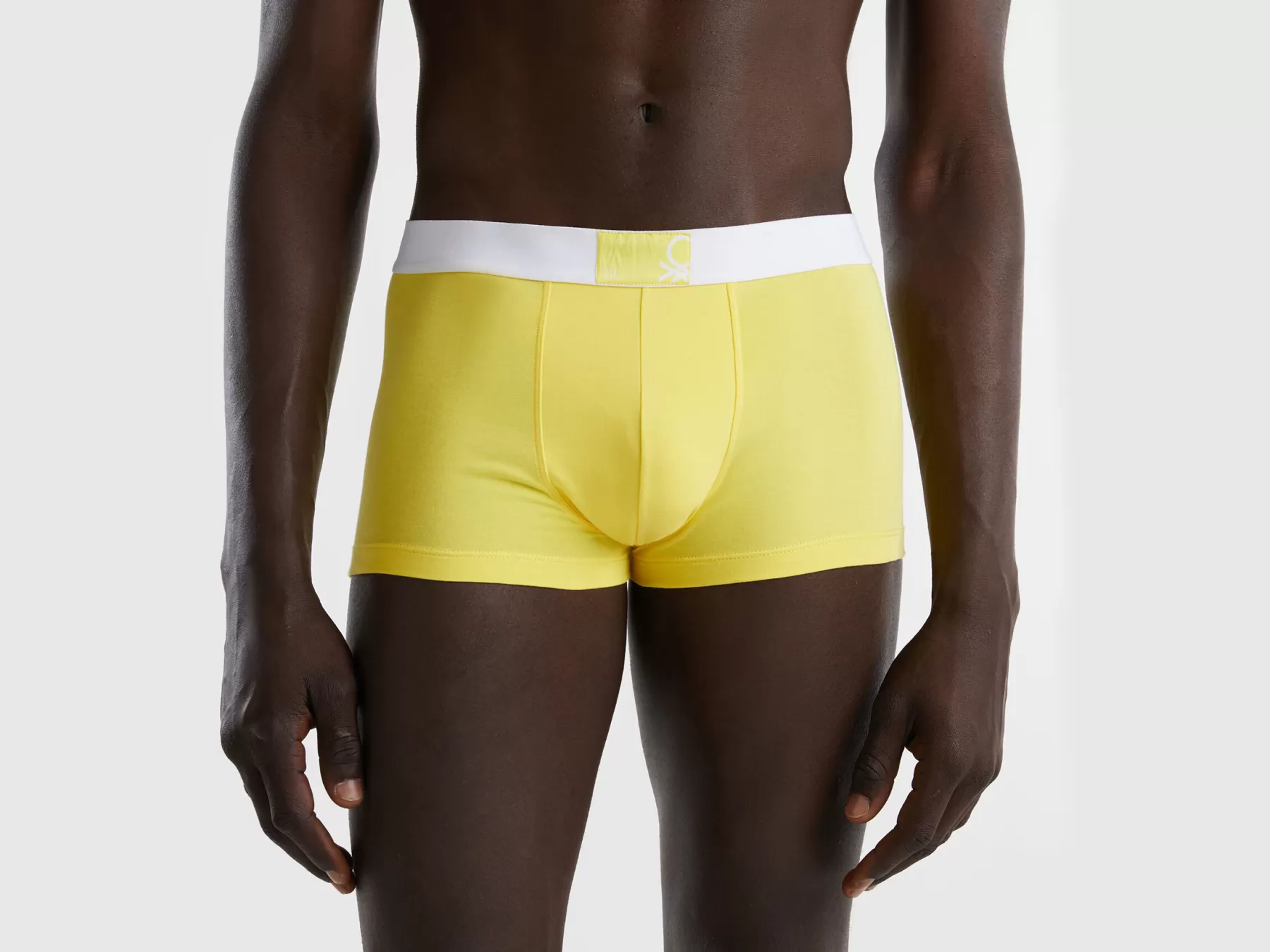 Benetton Boxer In Cotone Bio Elasticizzato Giallo Store