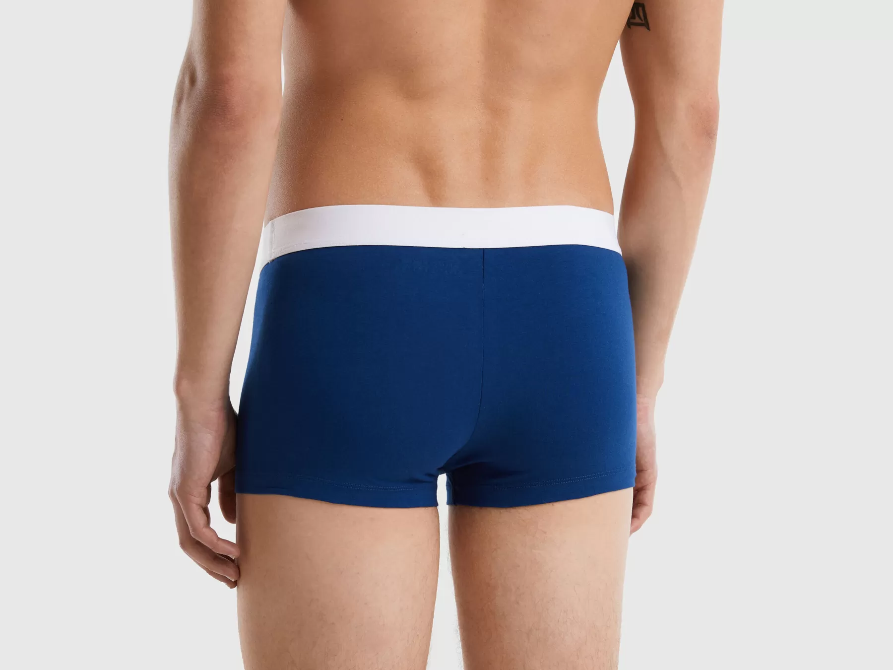 Benetton Boxer In Cotone Bio Elasticizzato Blu Scuro Shop