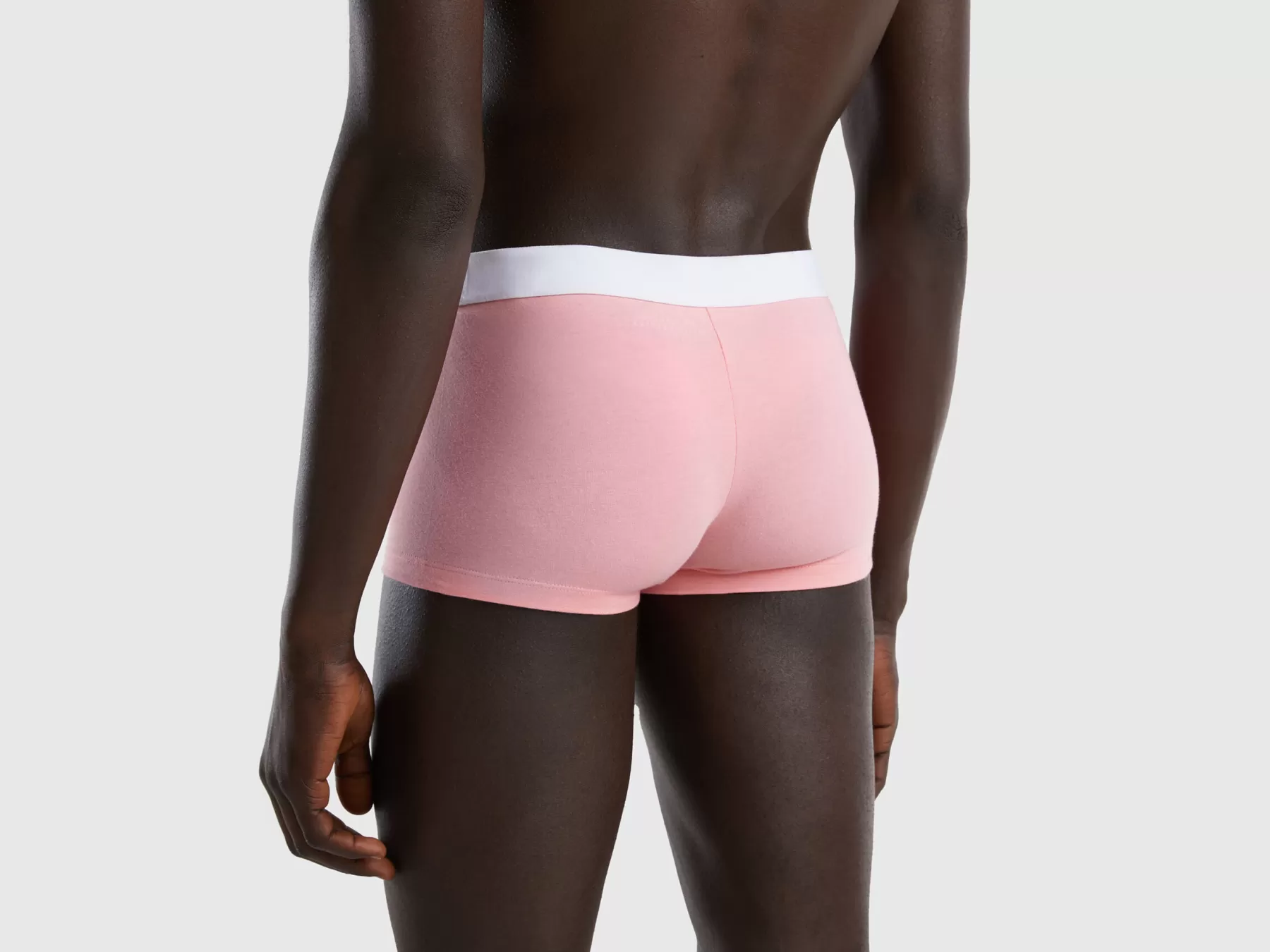 Benetton Boxer In Cotone Bio Elasticizzato Rosa Outlet