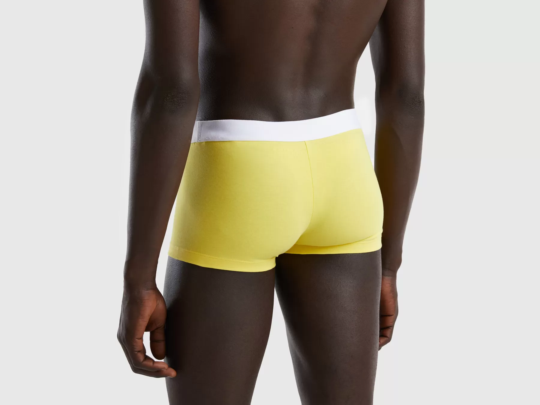 Benetton Boxer In Cotone Bio Elasticizzato Giallo Store