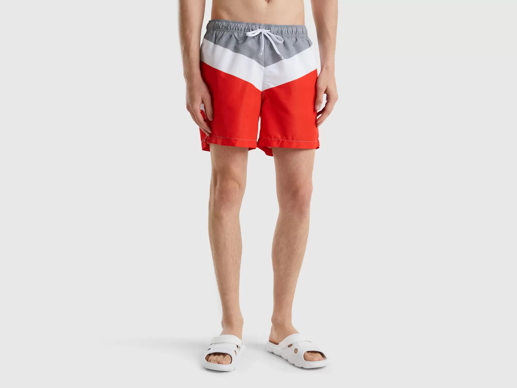 Benetton Boxer Mare Color Block Rosso Best