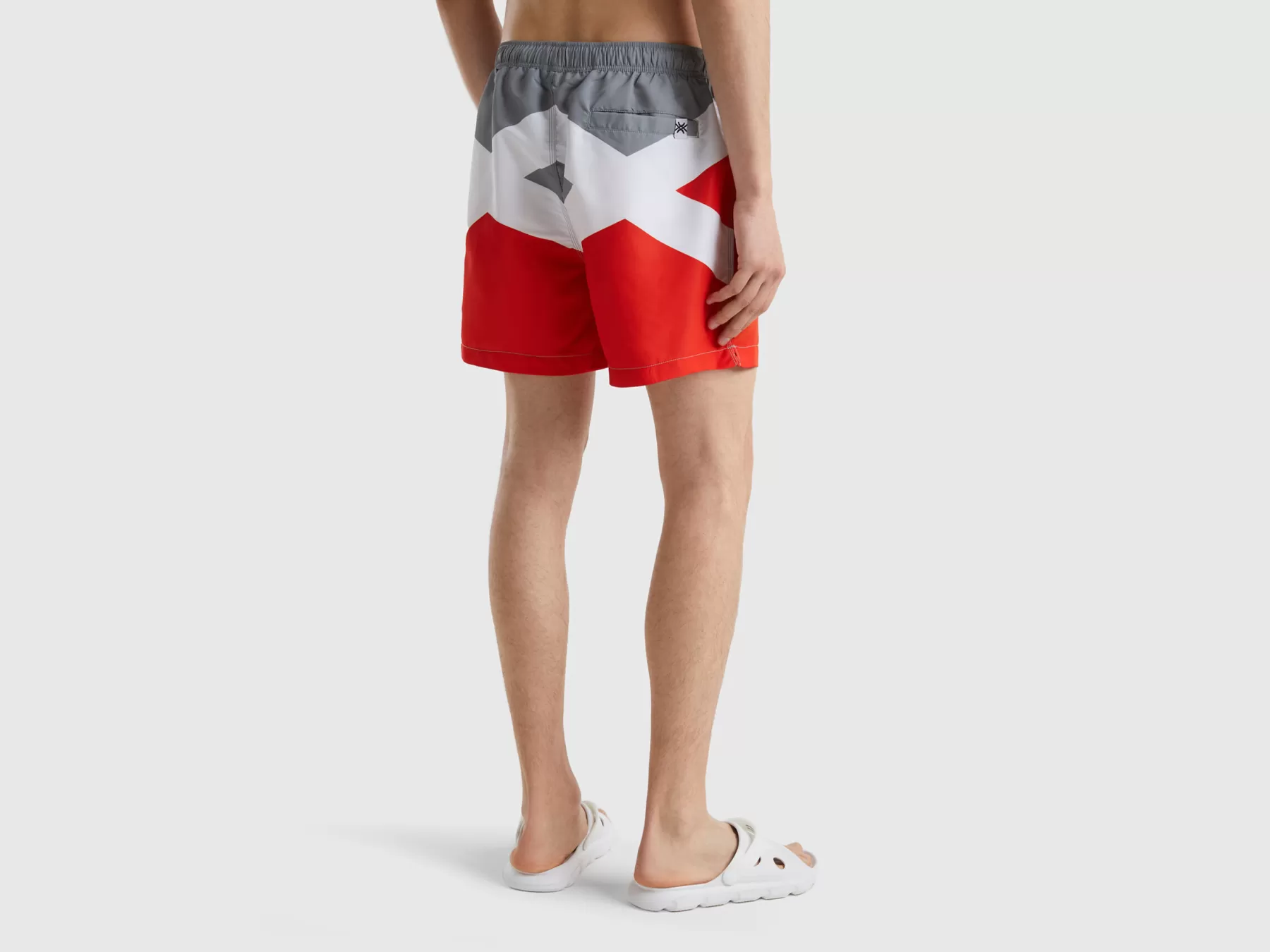 Benetton Boxer Mare Color Block Rosso Best