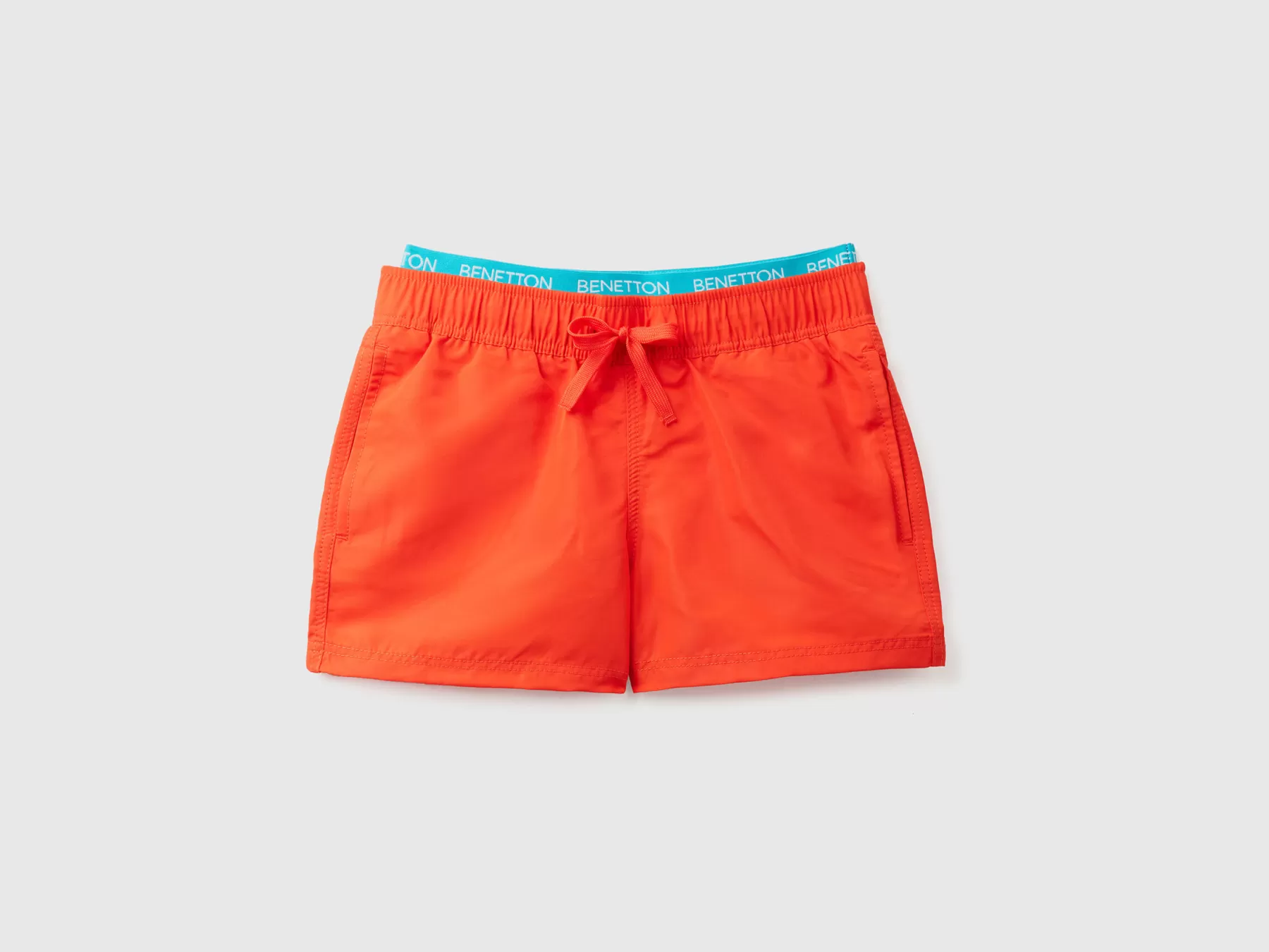 Benetton Boxer Mare Con Elastico Logato Rosso Corallo New