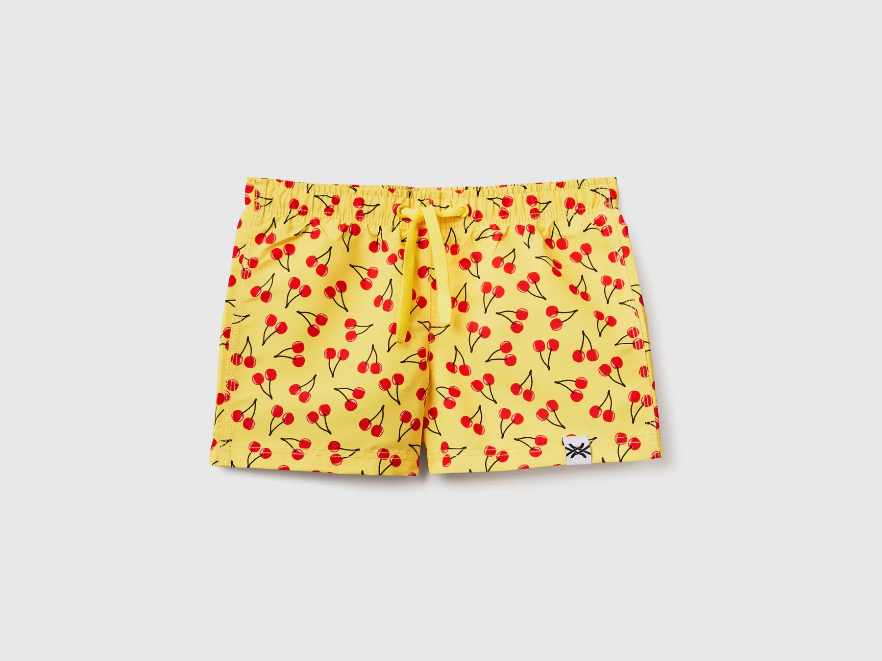 Benetton Boxer Mare Gialli Con Pattern Ciliegie Giallo Clearance