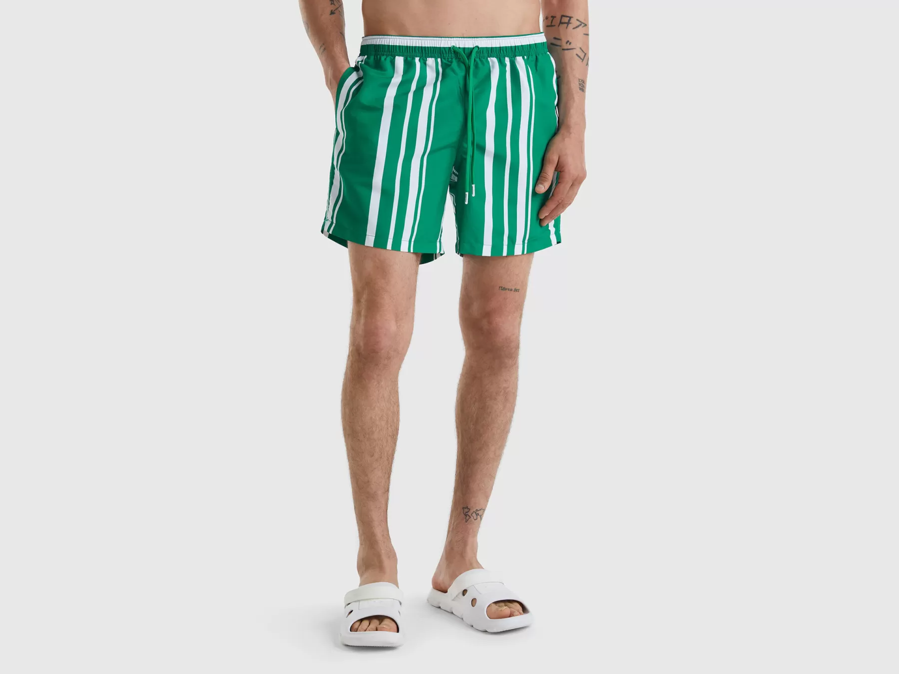 Benetton Boxer Marea Righe Verde Cheap