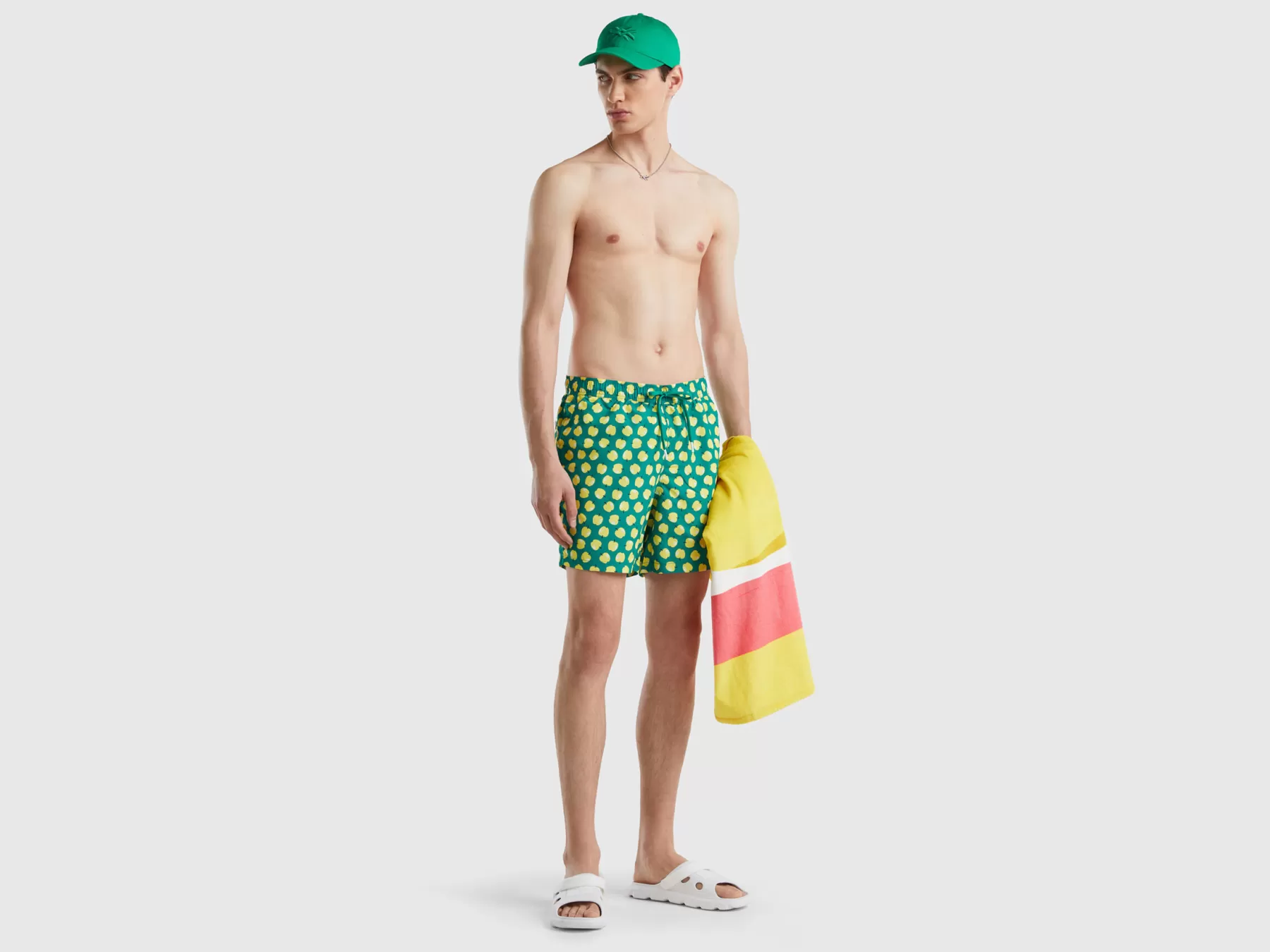 Benetton Boxer Marecon Pattern Mele Verde Outlet