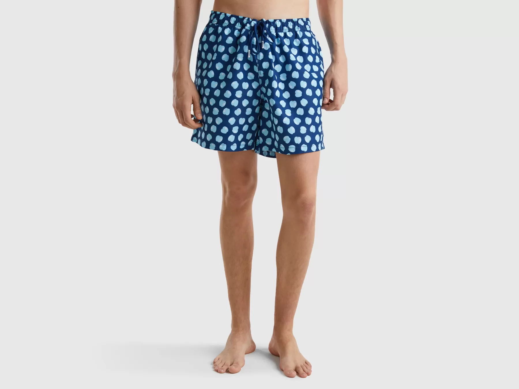 Benetton Boxer Marescuro Con Pattern Mele Blu Hot