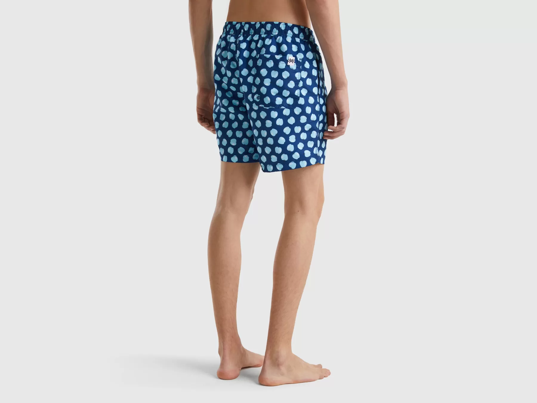 Benetton Boxer Marescuro Con Pattern Mele Blu Hot