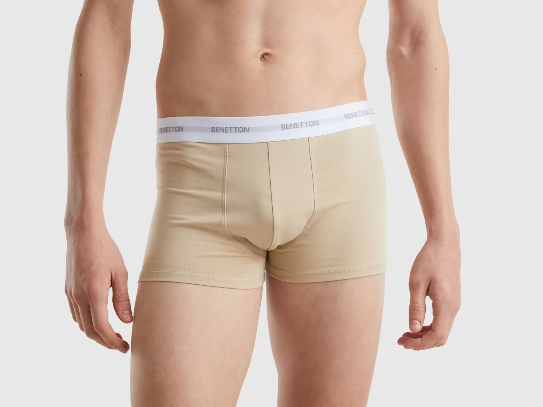 Benetton Boxerin Cotone Bio Stretch Beige Shop