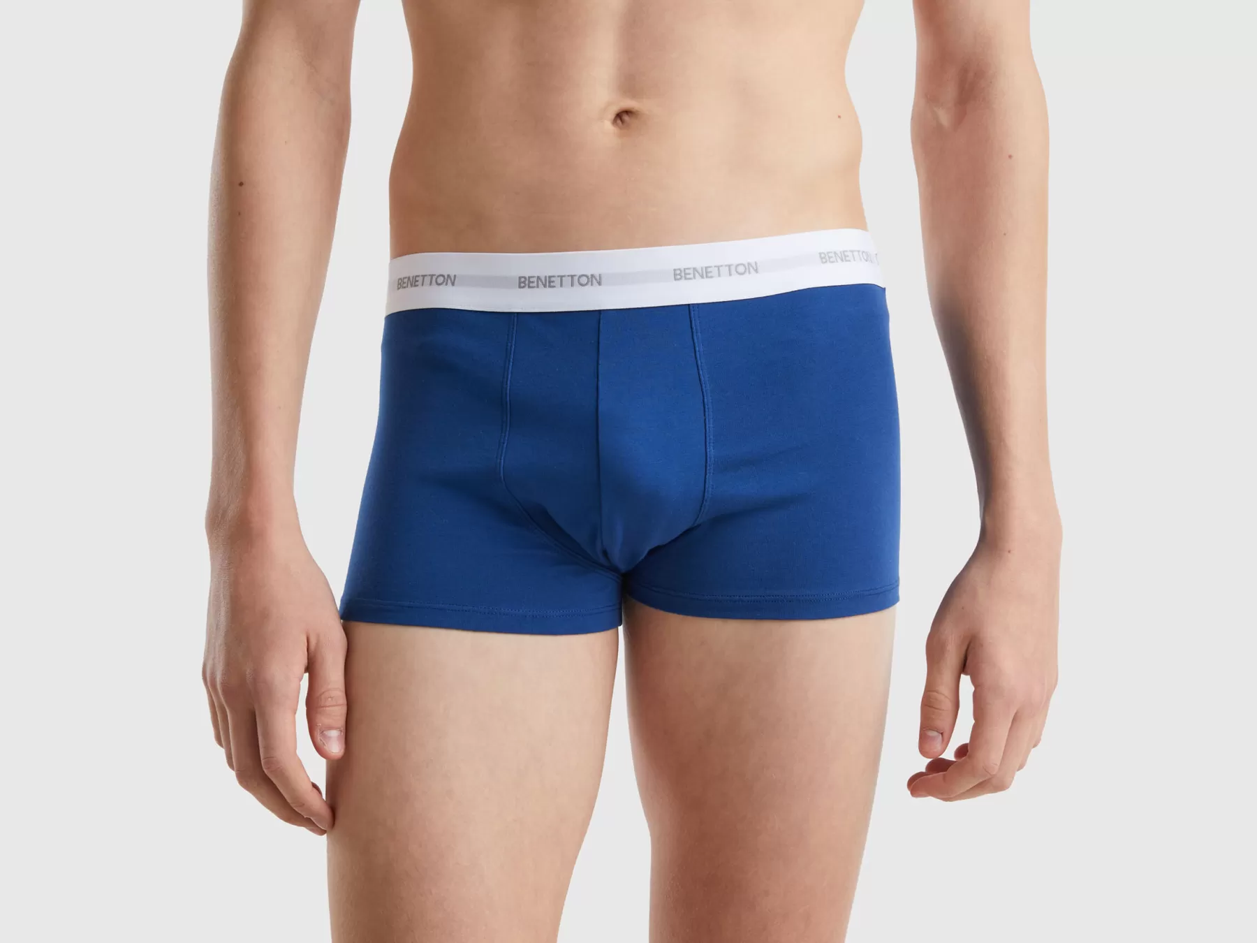 Benetton Boxerin Cotone Bio Stretch Blu Scuro Store