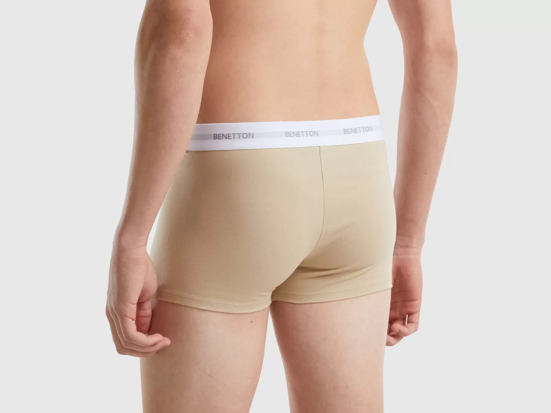 Benetton Boxerin Cotone Bio Stretch Beige Shop