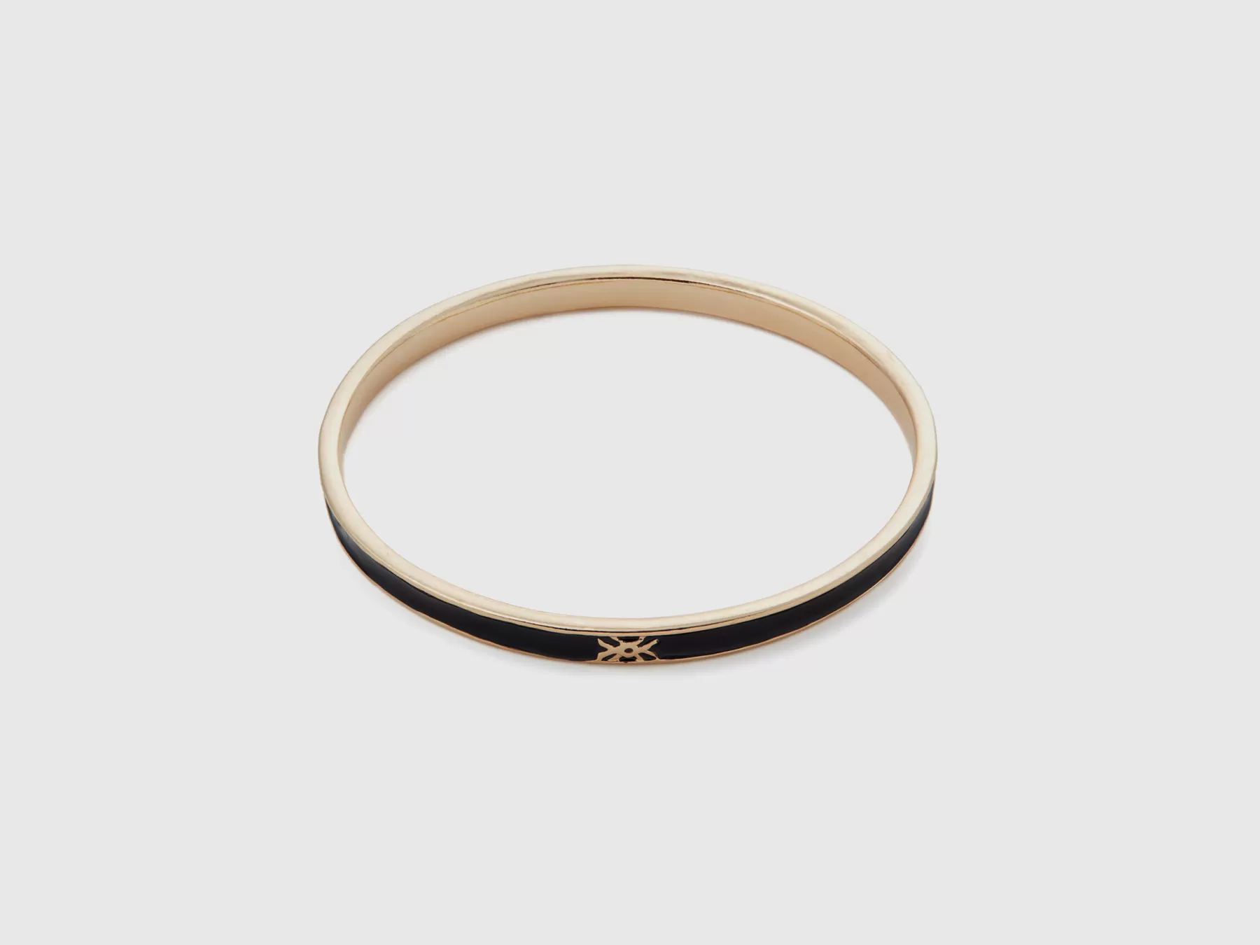 Benetton Bracciale Bangle Sottile Nero Clearance