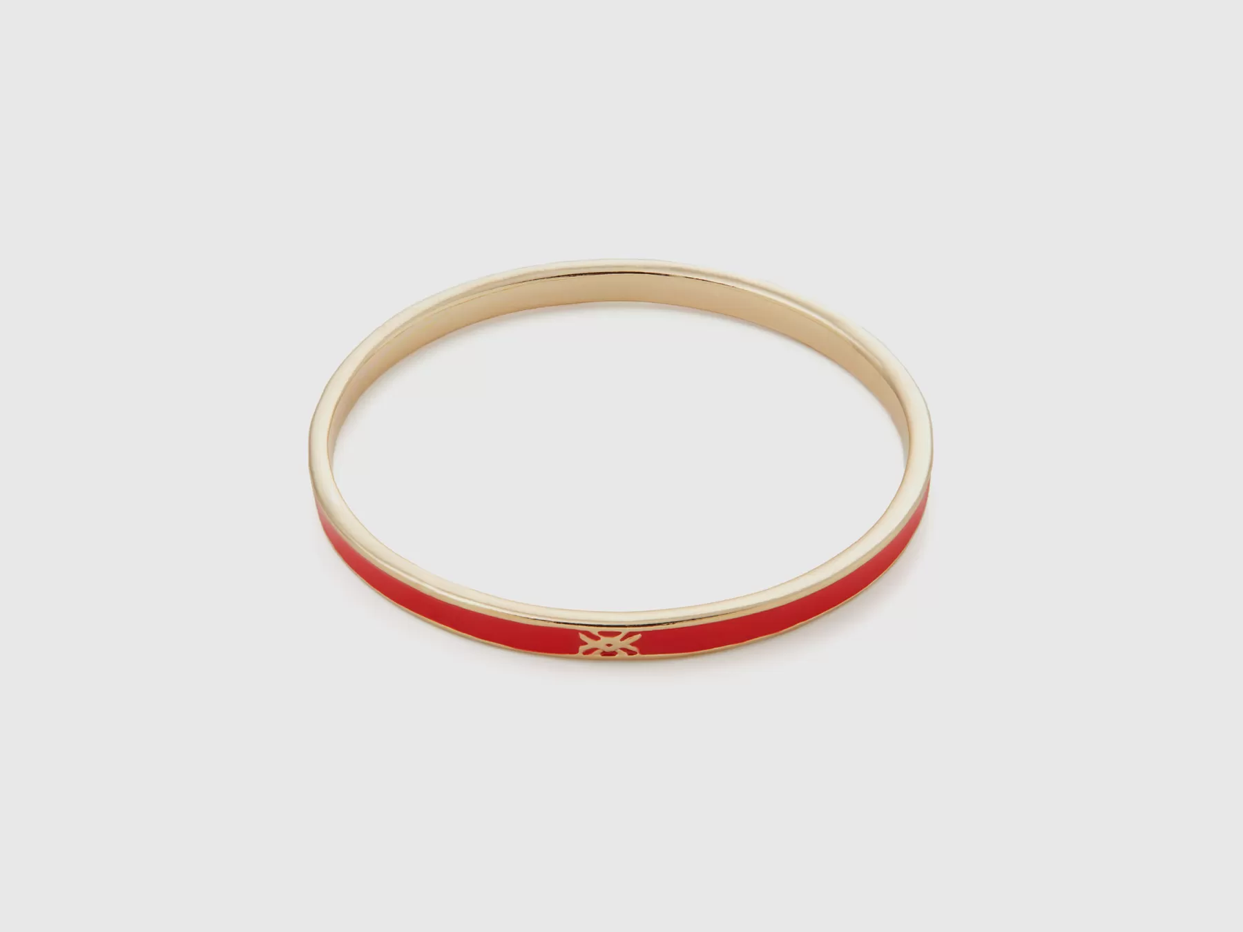 Benetton Bracciale Bangle Sottile Rosso Fragola Fashion