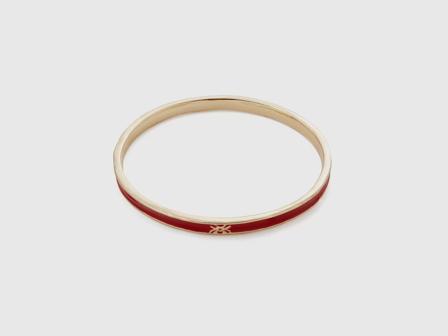 Benetton Bracciale Bangle Sottile Rosso Corallo Hot