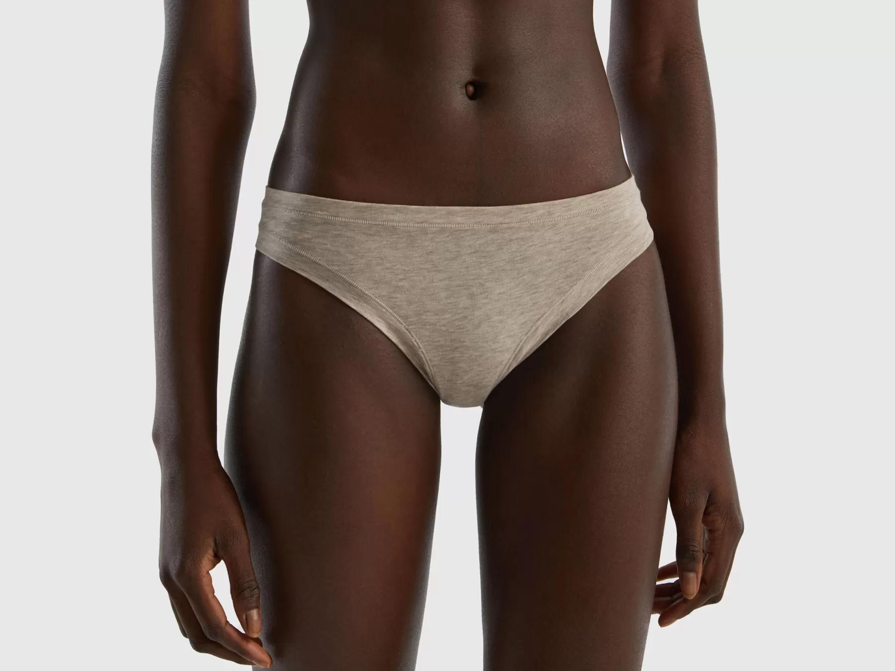 Benetton Brasiliana In Cotone Bio Super Stretch Beige Outlet