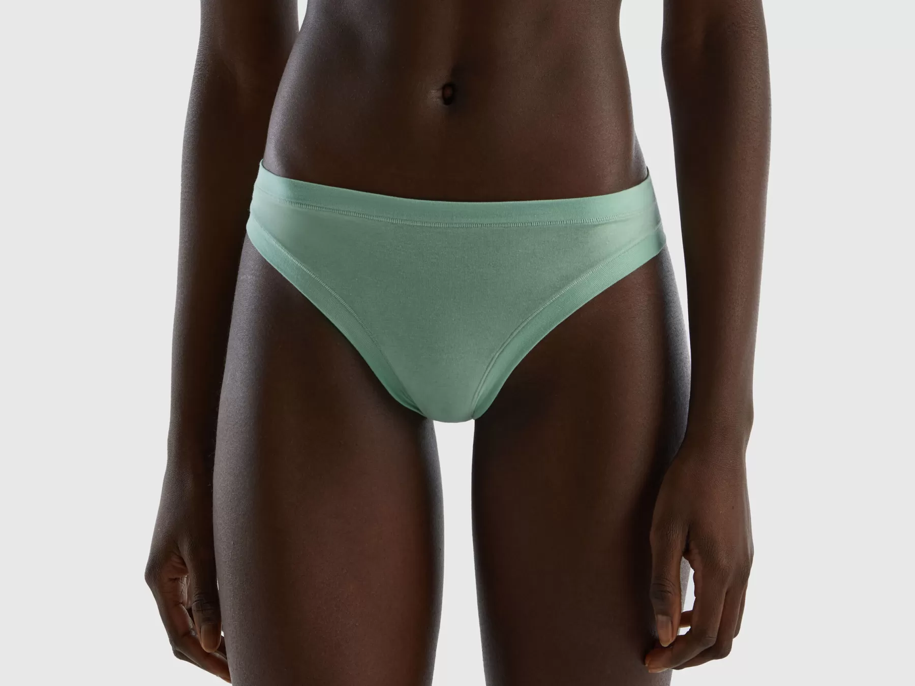 Benetton Brasiliana In Cotone Bio Super Stretch Verde Chiaro Clearance