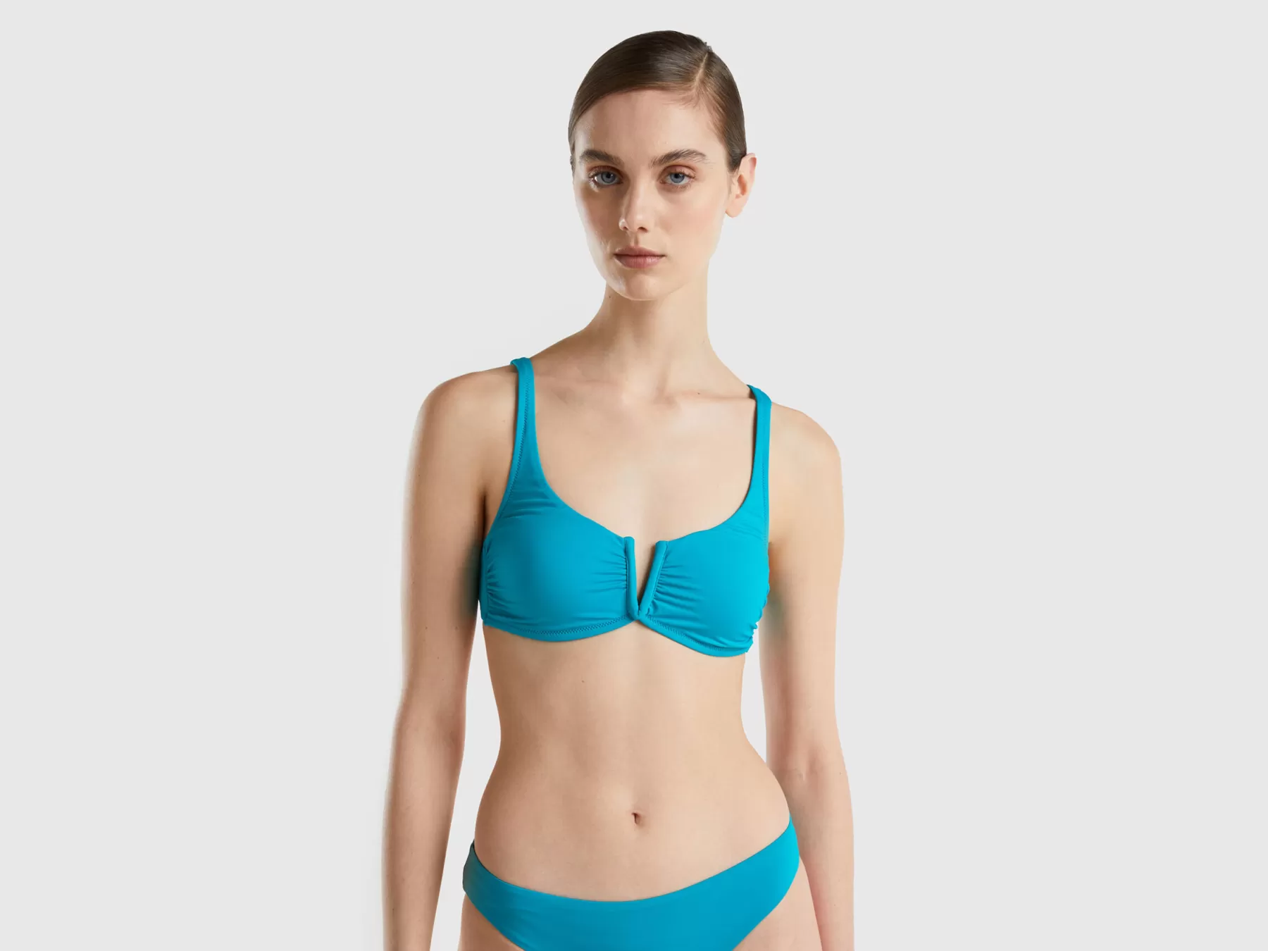 Benetton Brassiere Costume In Econyl® Turchese Sale