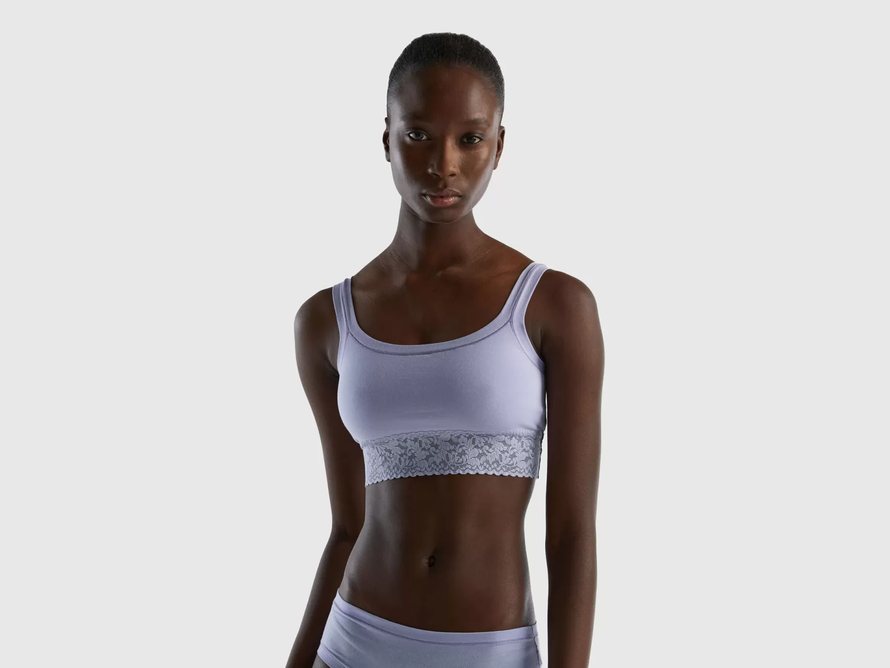 Benetton Brassiere In Cotone Bio Super Stretch Lavanda Online