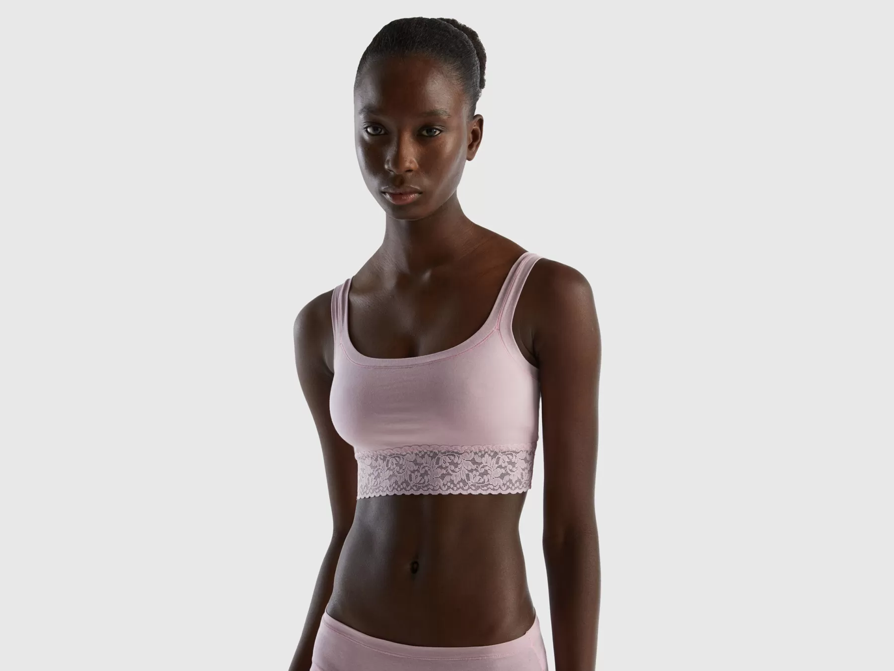 Benetton Brassiere In Cotone Bio Super Stretch Lilla Online