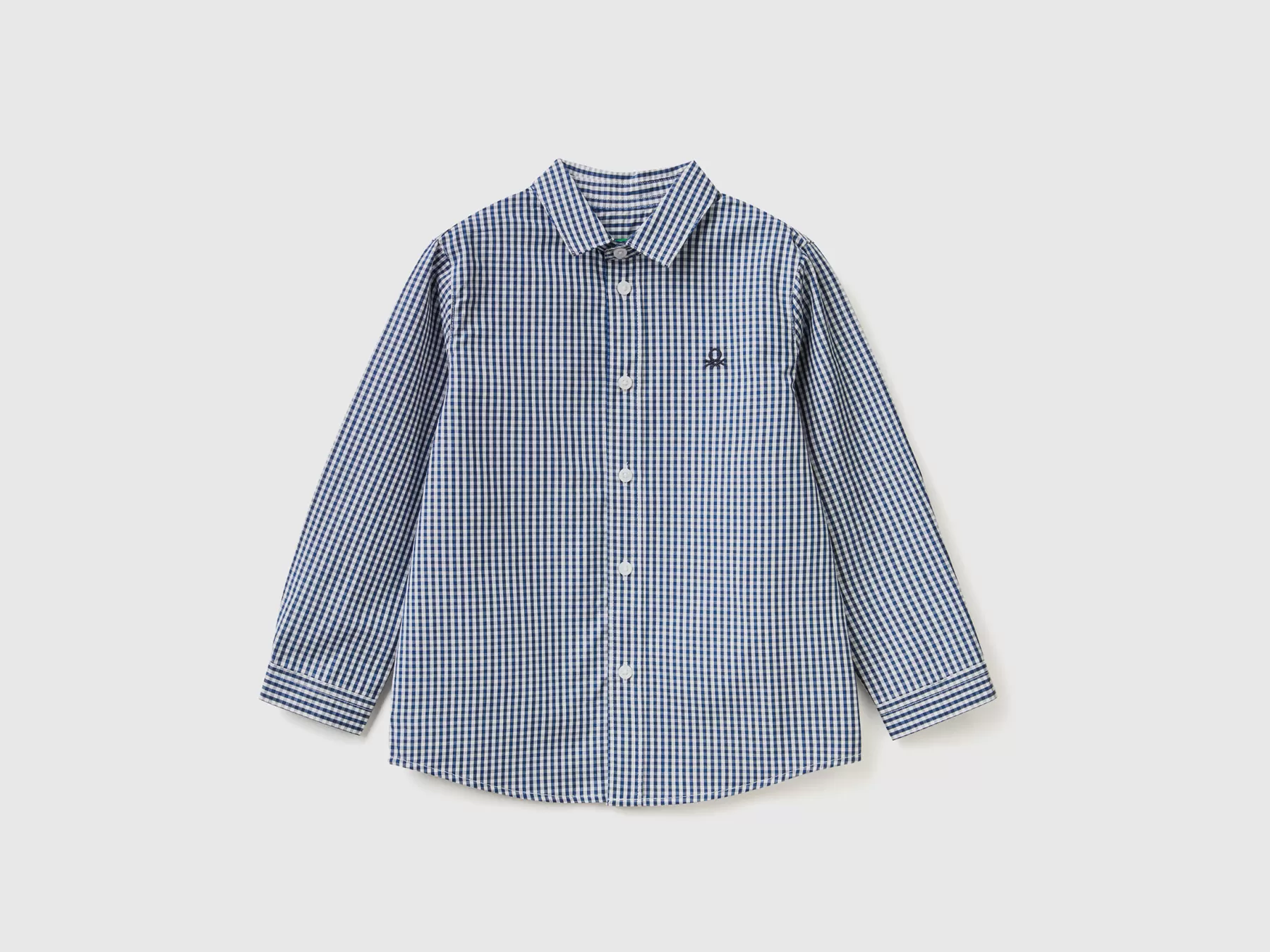 Benetton Camicia In Puro Cotone Blu Best