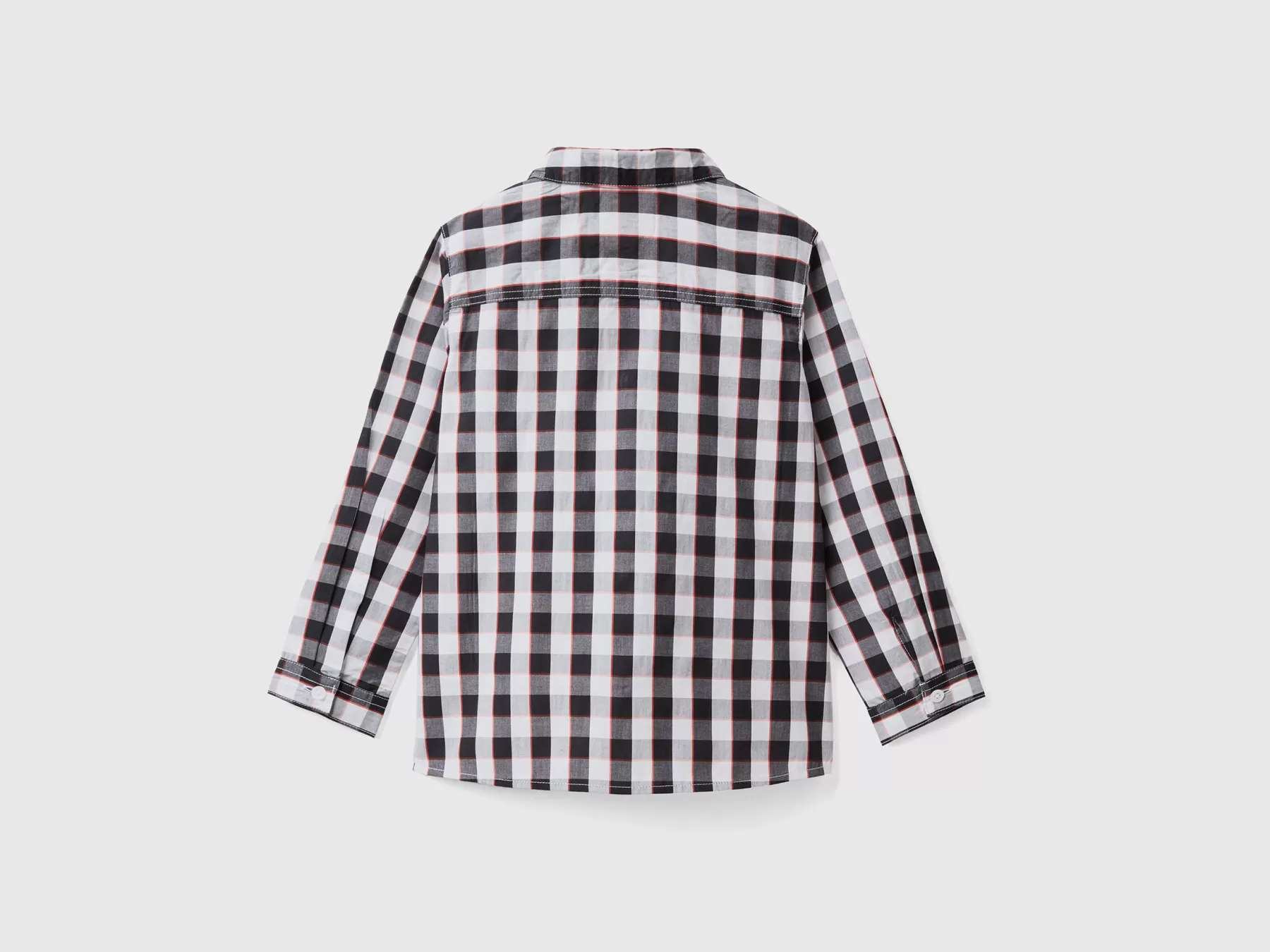 Benetton Camicia In Puro Cotone Nero Best Sale