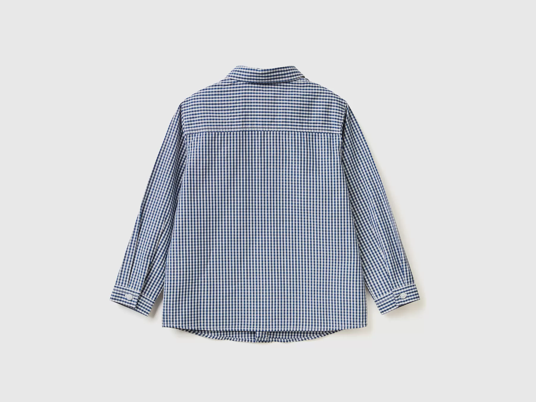 Benetton Camicia In Puro Cotone Blu Best