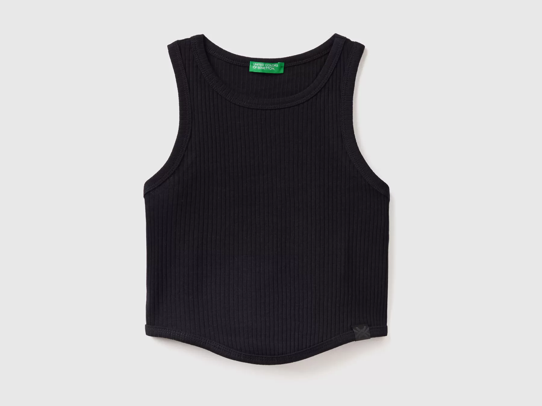 Benetton Canotta A Costine Nero Clearance