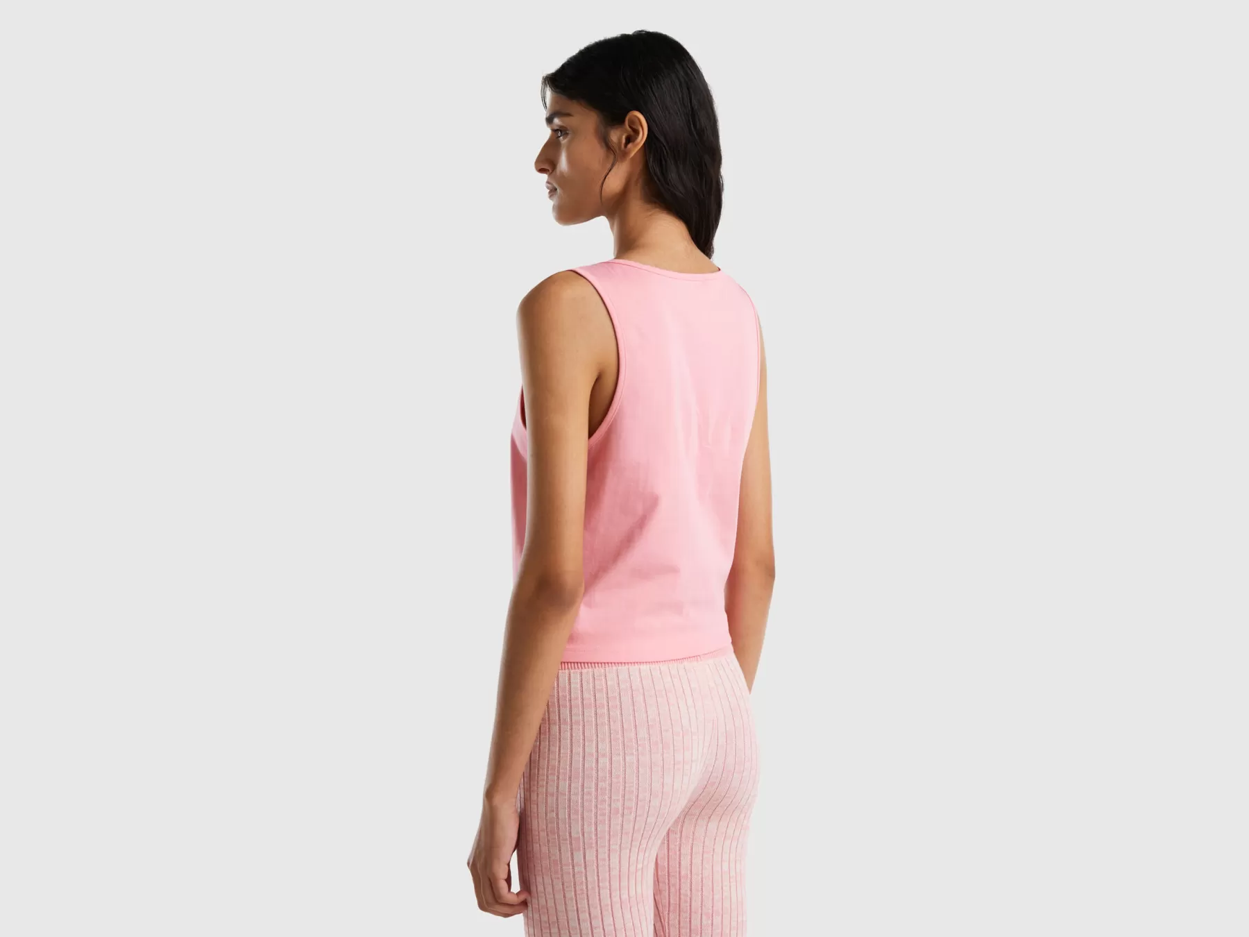 Benetton Canotta Cropped Rosa Clearance