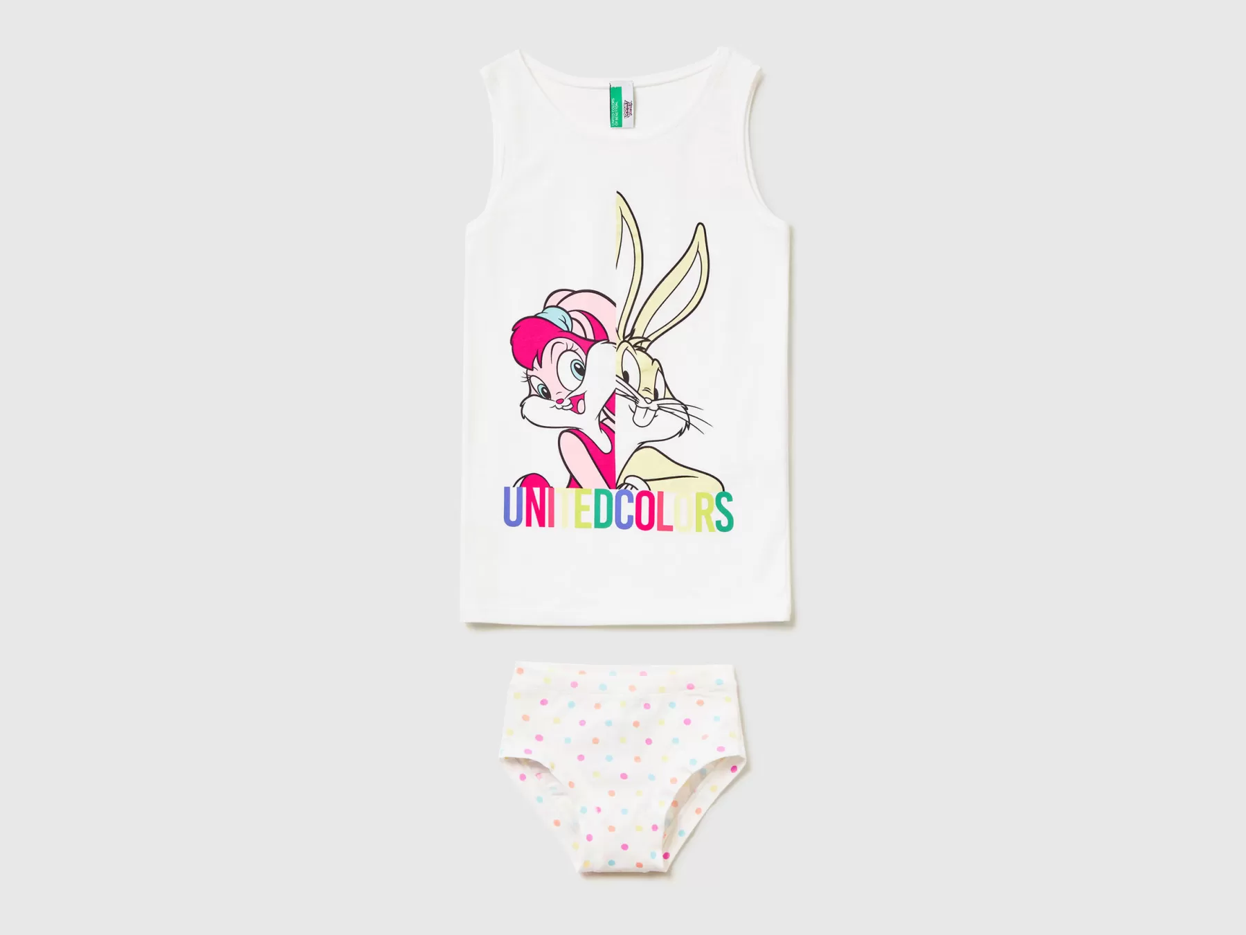 Benetton Canotta E Slip Bugs Bunny & Lola Bianco Fashion