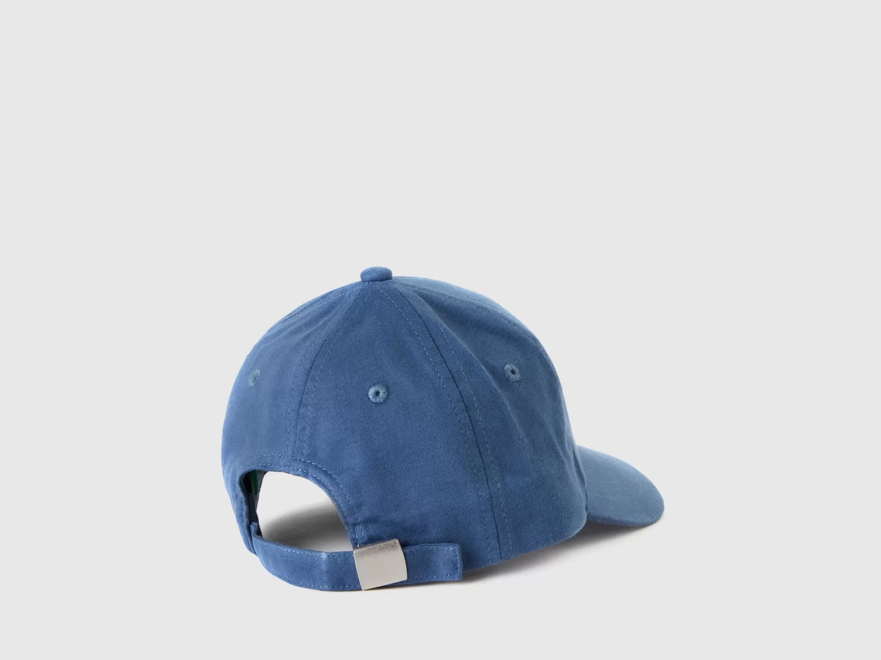 Benetton Cappellino Baseball Con Ricamo Blu Flash Sale