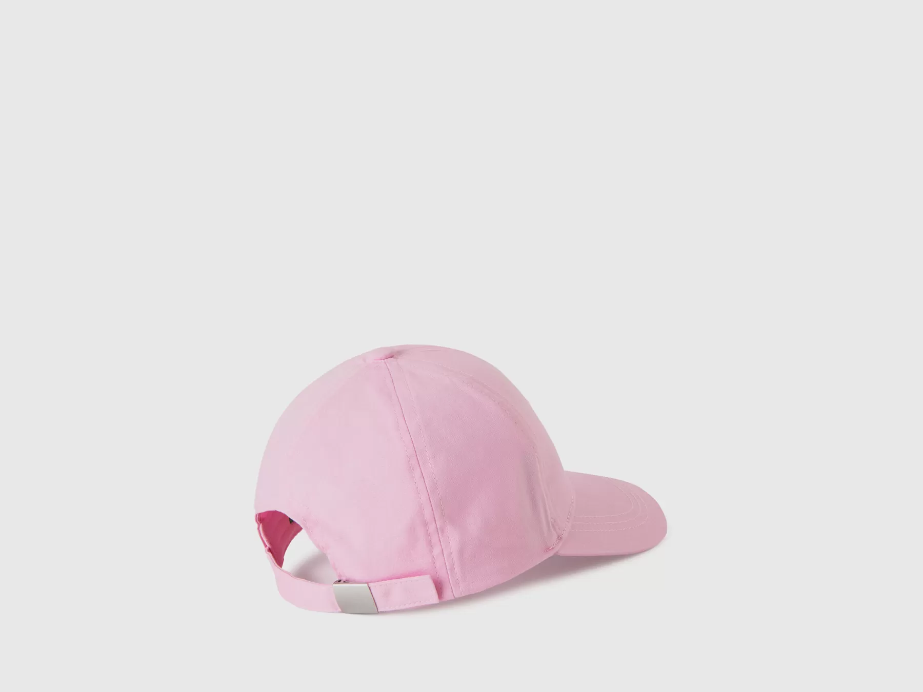 Benetton Cappellino In Cotone Con Visiera Rosa Sale