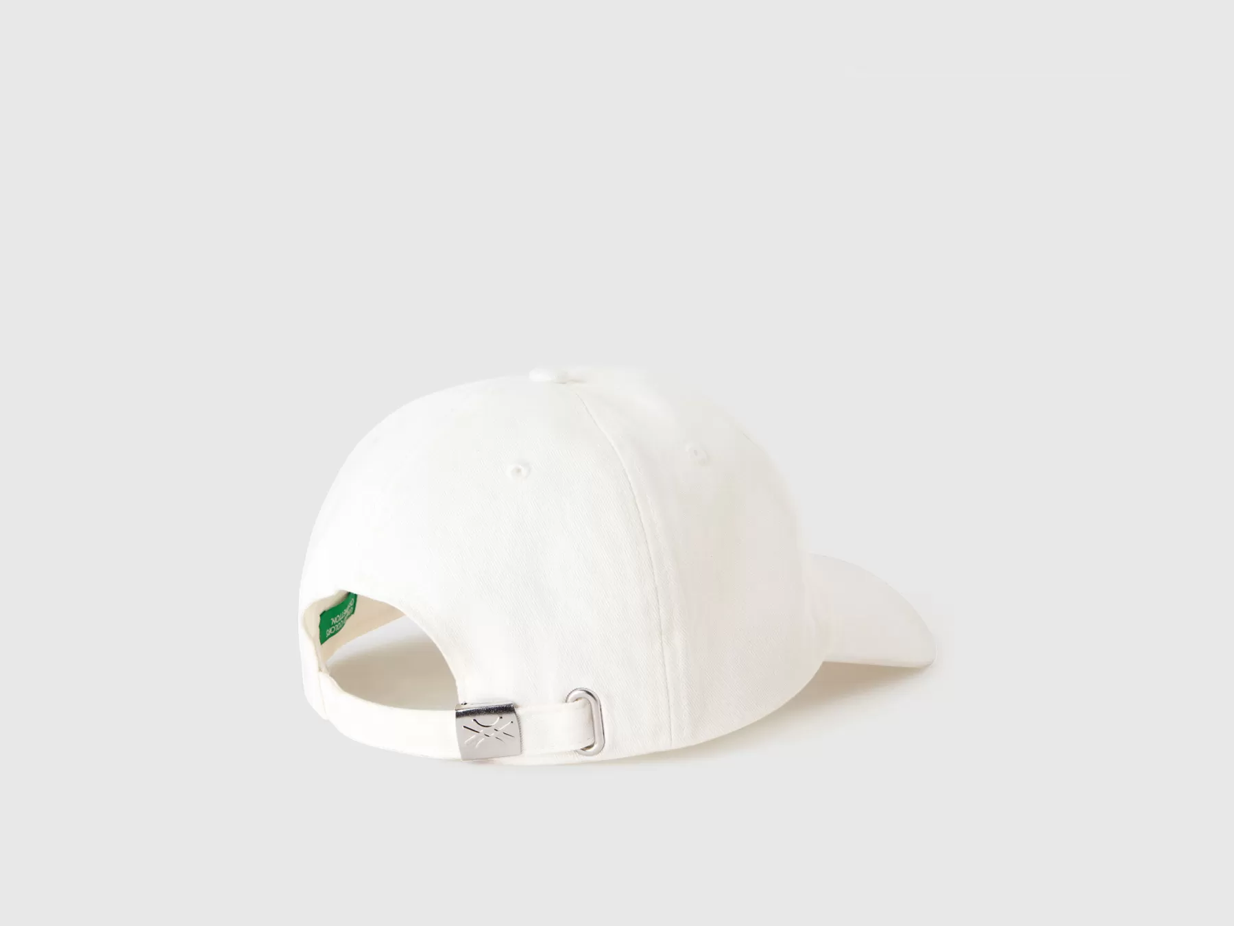 Benetton Cappellinocon Logo Ricamato Bianco Discount