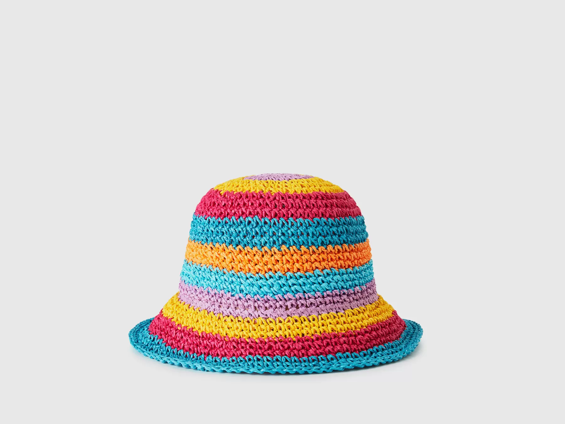 Benetton Cappello Effetto Paglia Multi-Color Fashion