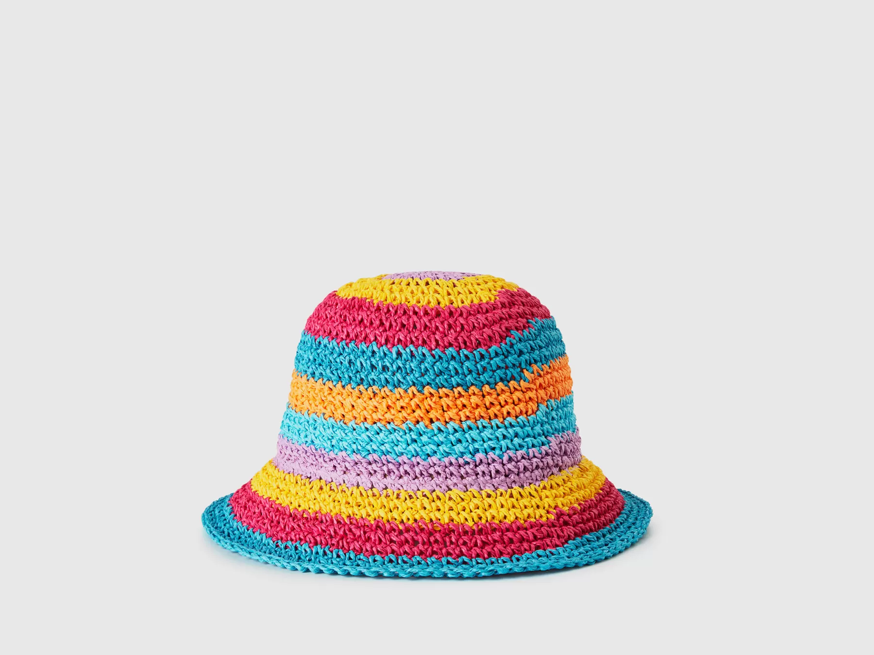 Benetton Cappello Effetto Paglia Multi-Color Fashion