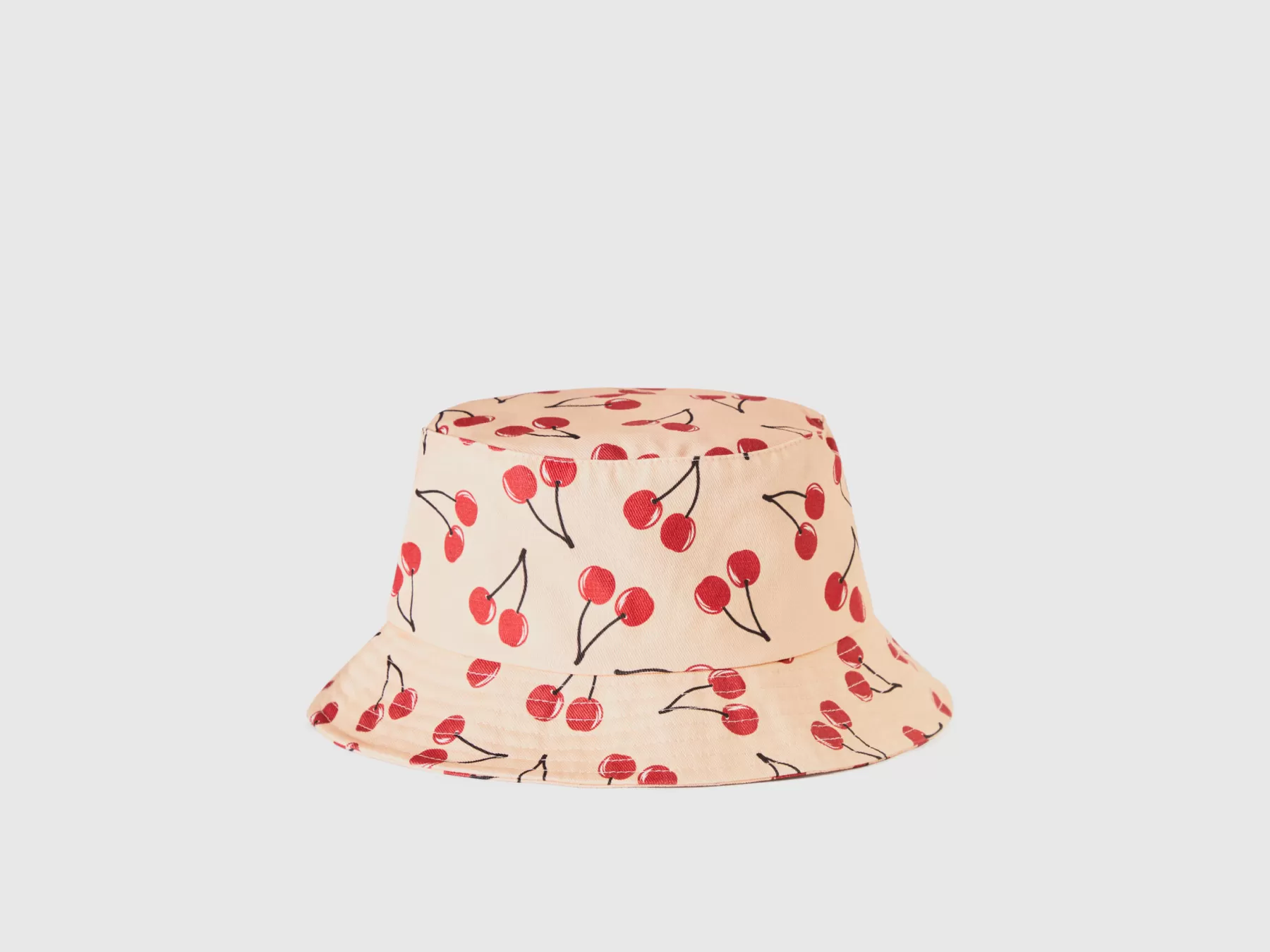 Benetton Cappello Rosa Chiaro Con Pattern Ciliegie Rosa Tenue Best Sale