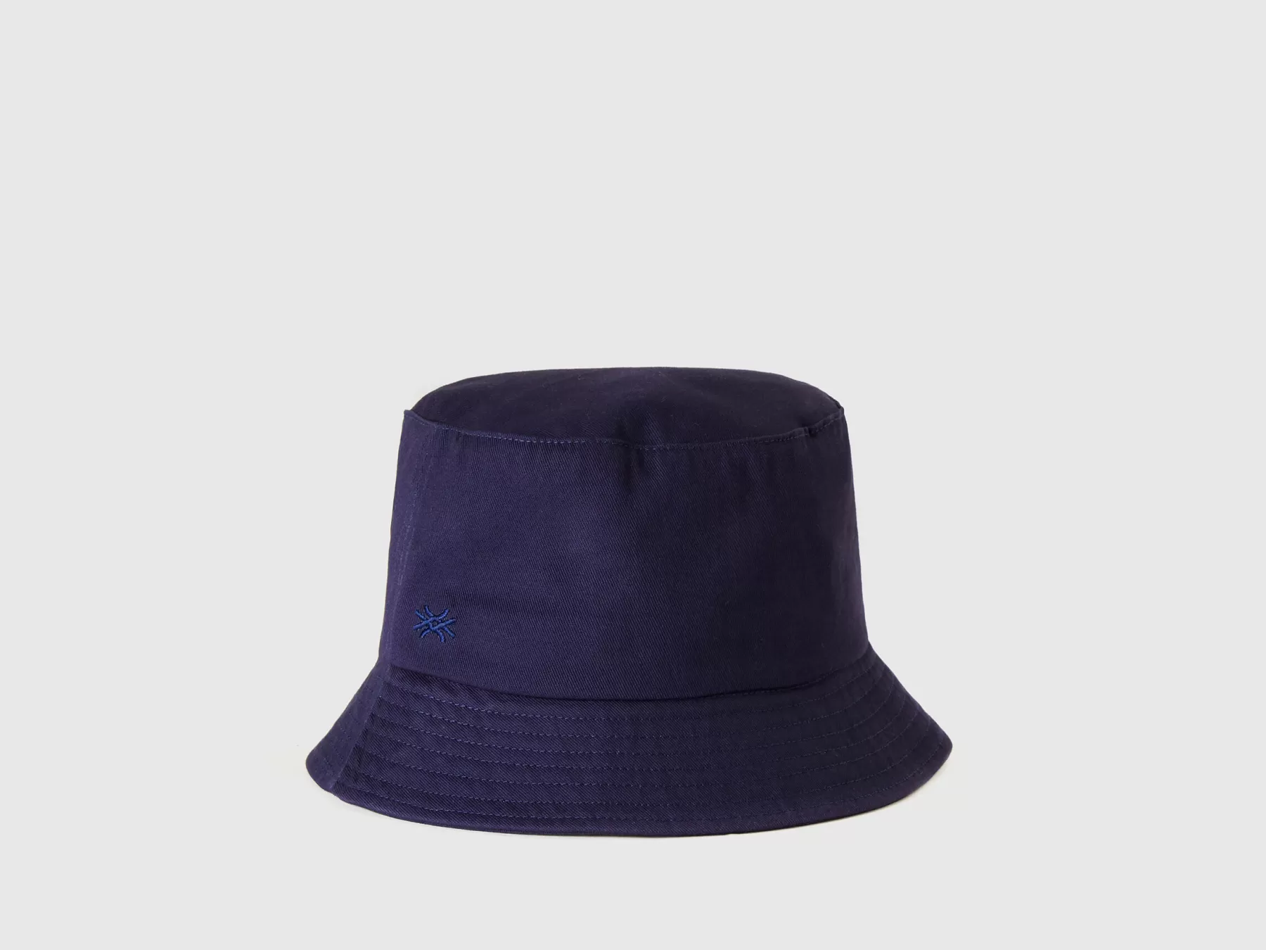 Benetton Cappello Stile Pescatorecon Logo Blu Scuro Cheap