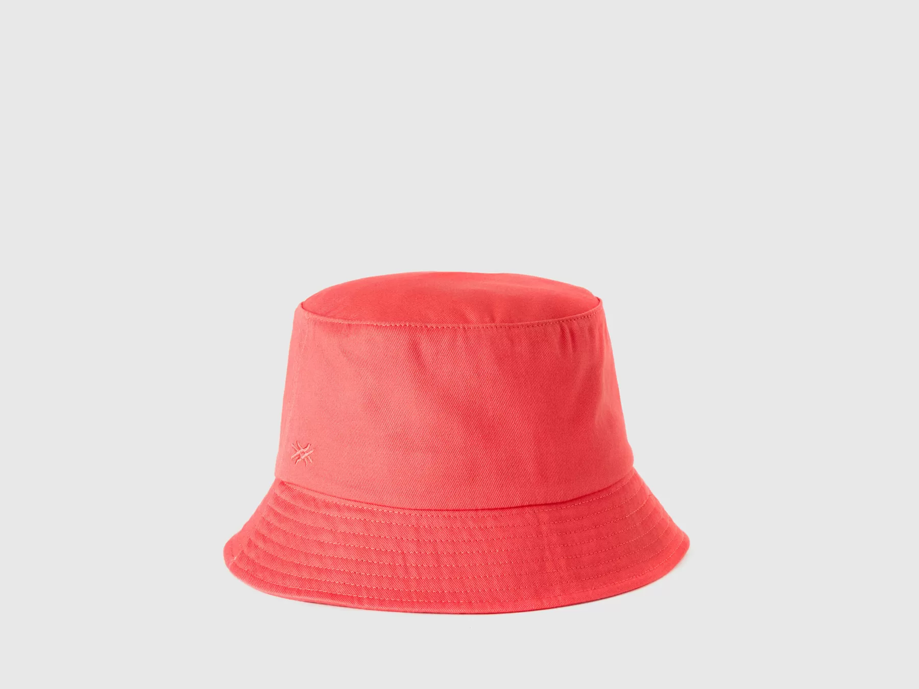 Benetton Cappello Stile Pescatorecon Logo Rosa Fashion