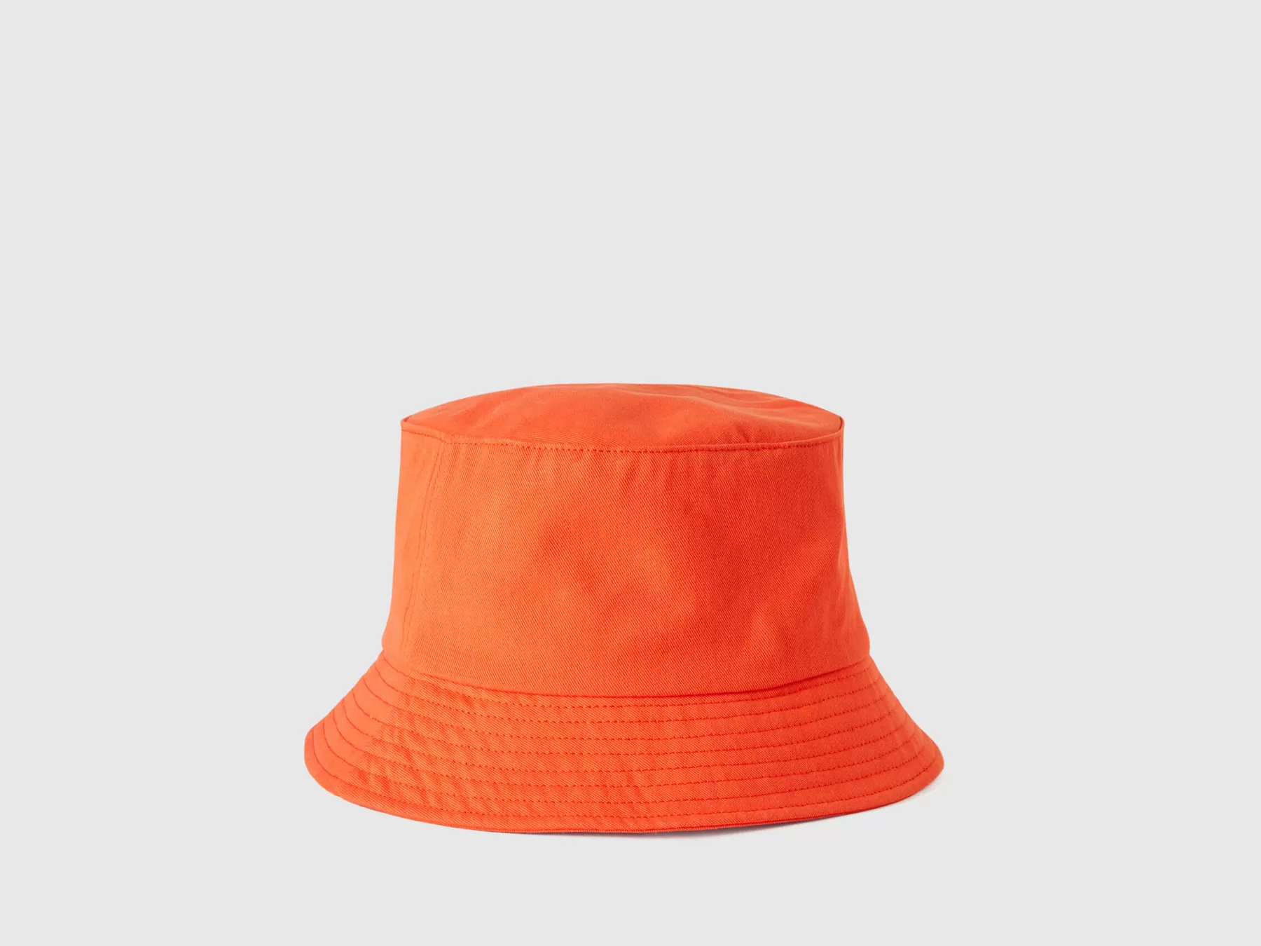 Benetton Cappello Stile Pescatorecon Logo Arancione New