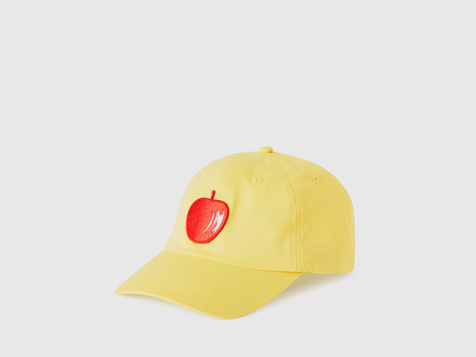 Benetton Cappellocon Ricamo Mela Giallo Discount