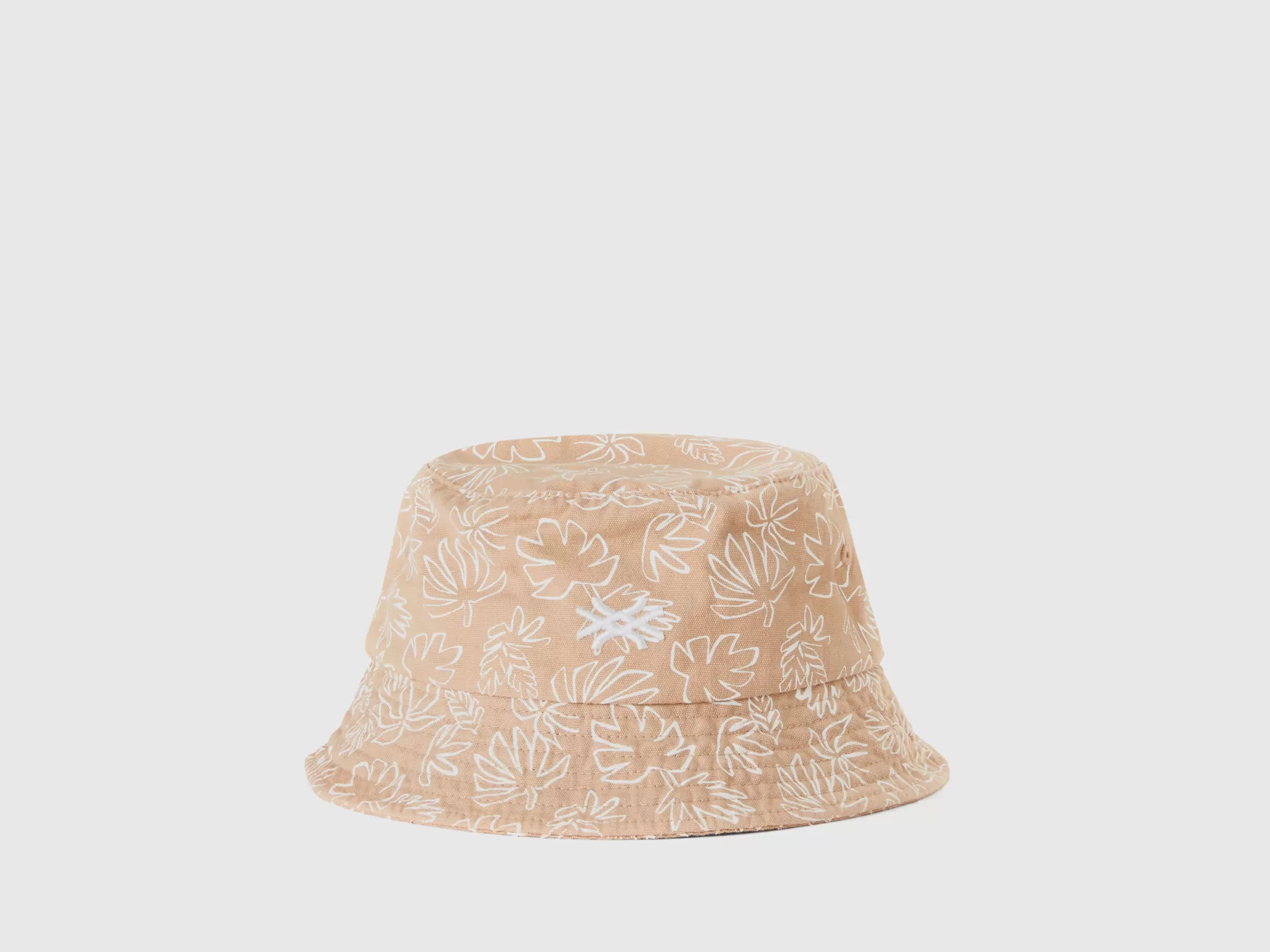 Benetton Cappellocon Stampa Foglie Beige Clearance