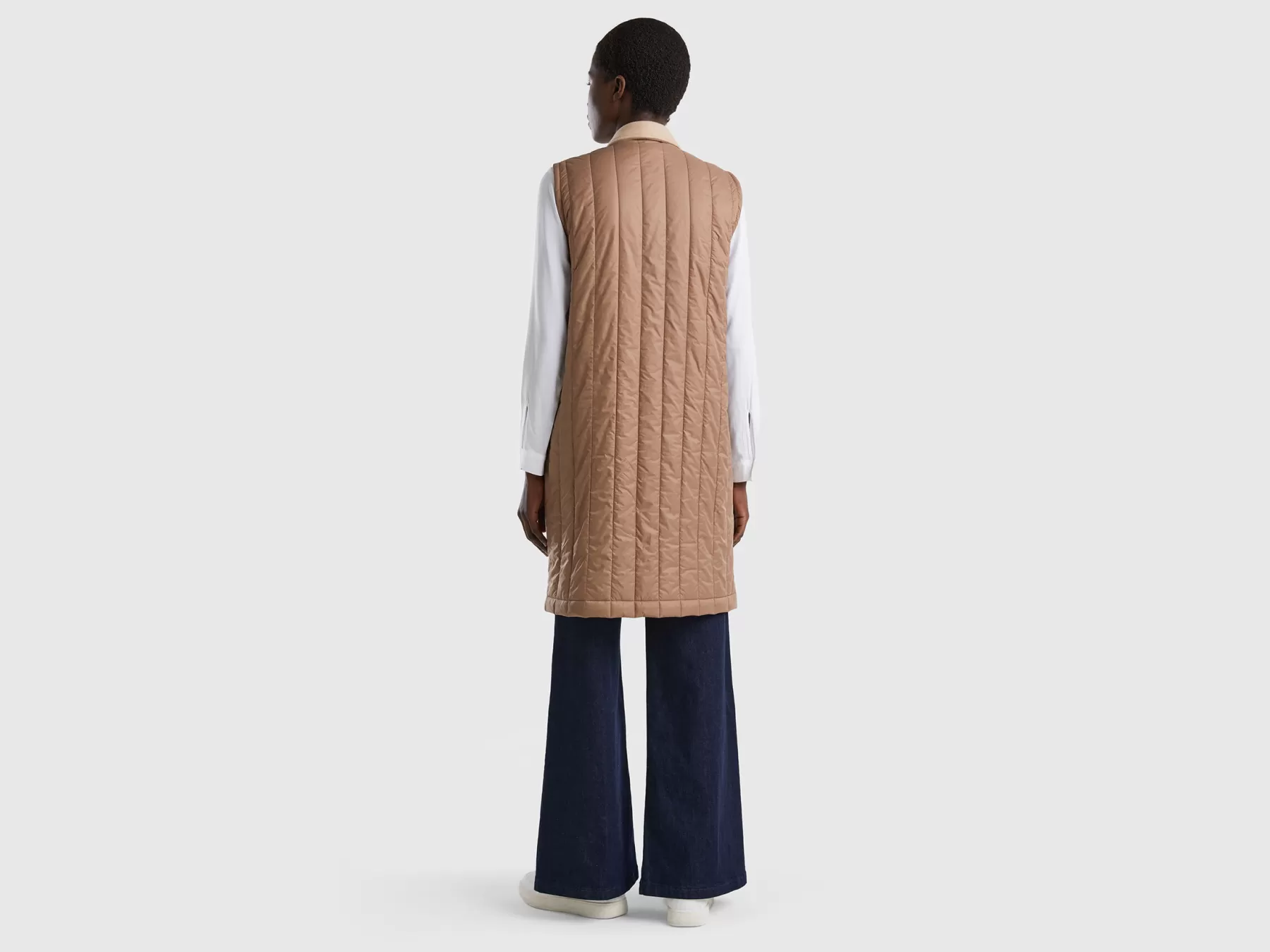 Benetton Cappotto Smanicato Beige Store