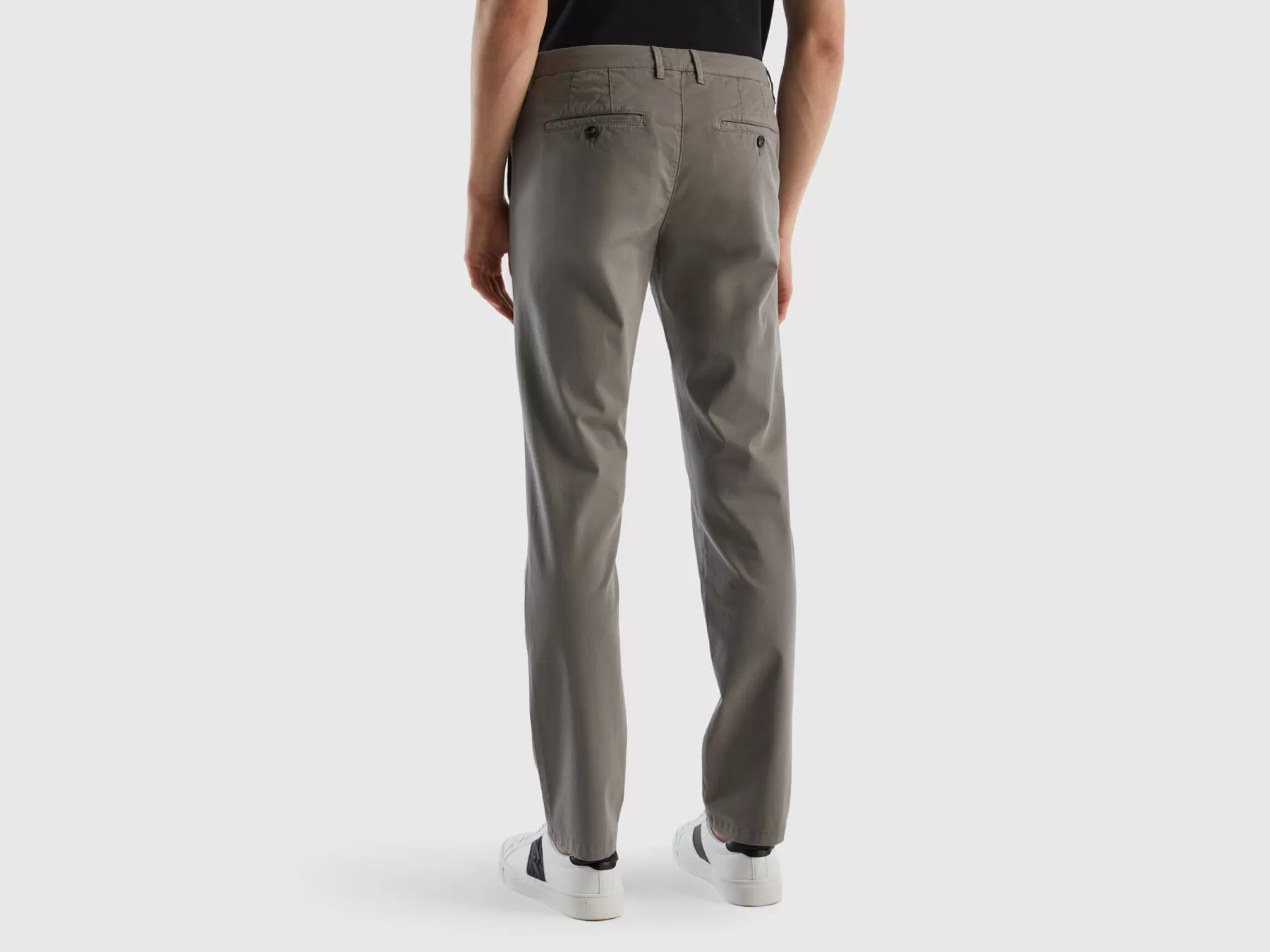 Benetton Chino Grigi Slim Fit Grigio Outlet