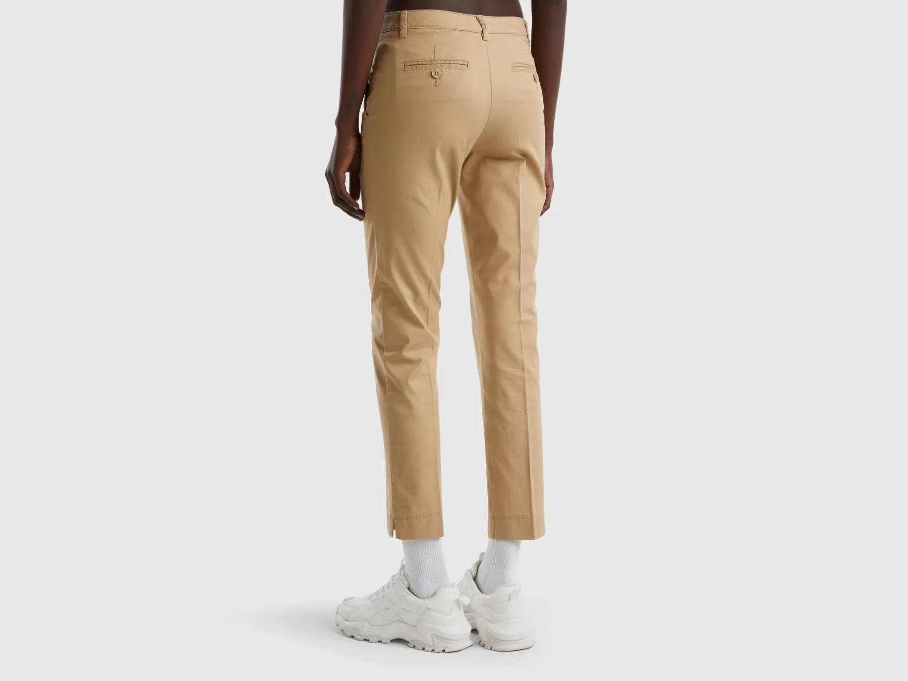 Benetton Chino In Cotone Stretch Beige Hot