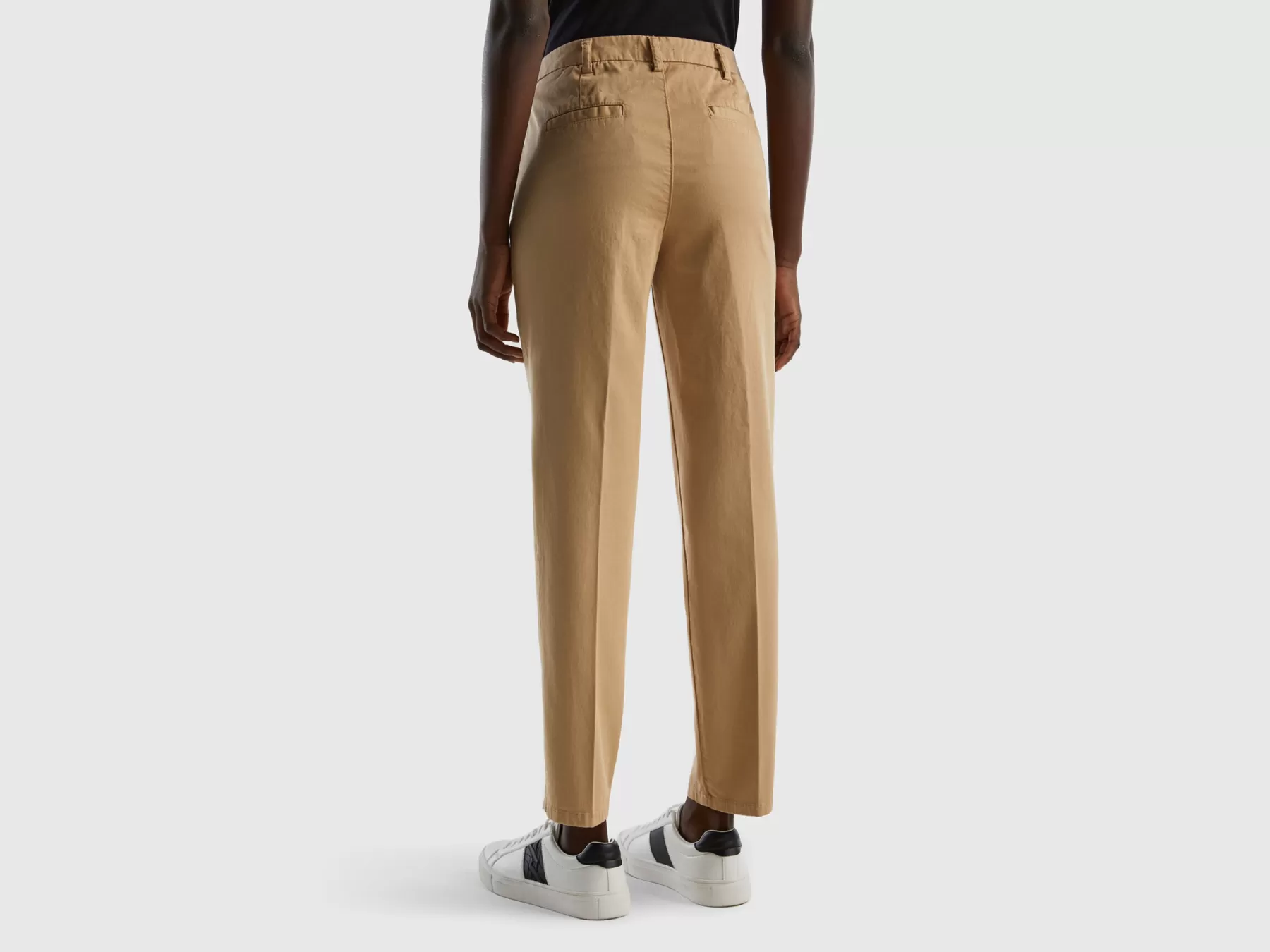 Benetton Chino Slim Fit In Cotone Cammello Flash Sale