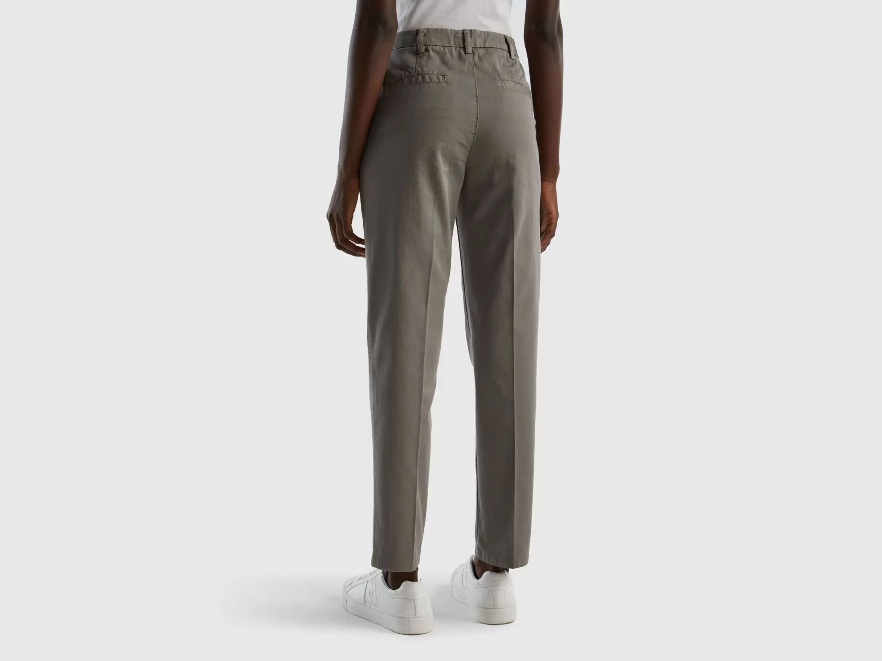 Benetton Chino Slim Fit In Cotone Grigio Best