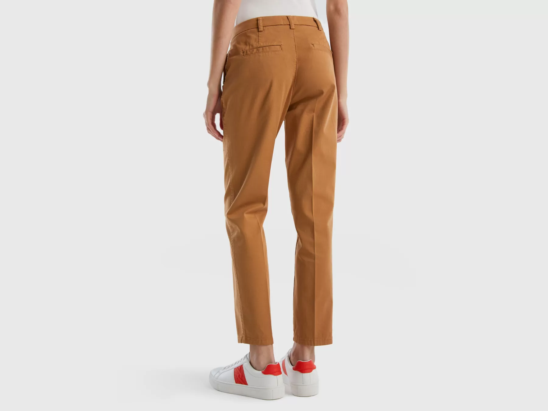 Benetton Chino Slim Fit In Cotone Cammello Best